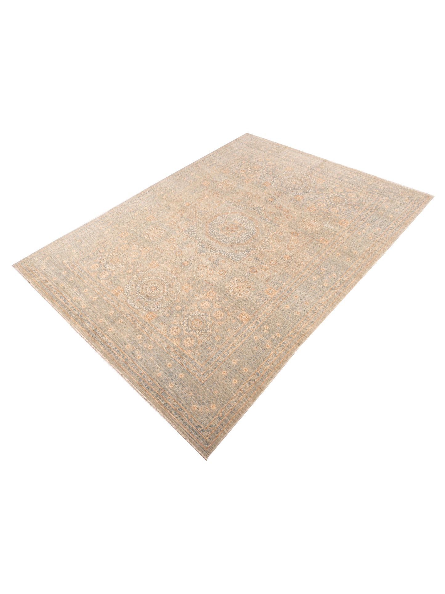 Mamluk 152779 Silver Gray 10.3x14.4 Hand Knotted Rug