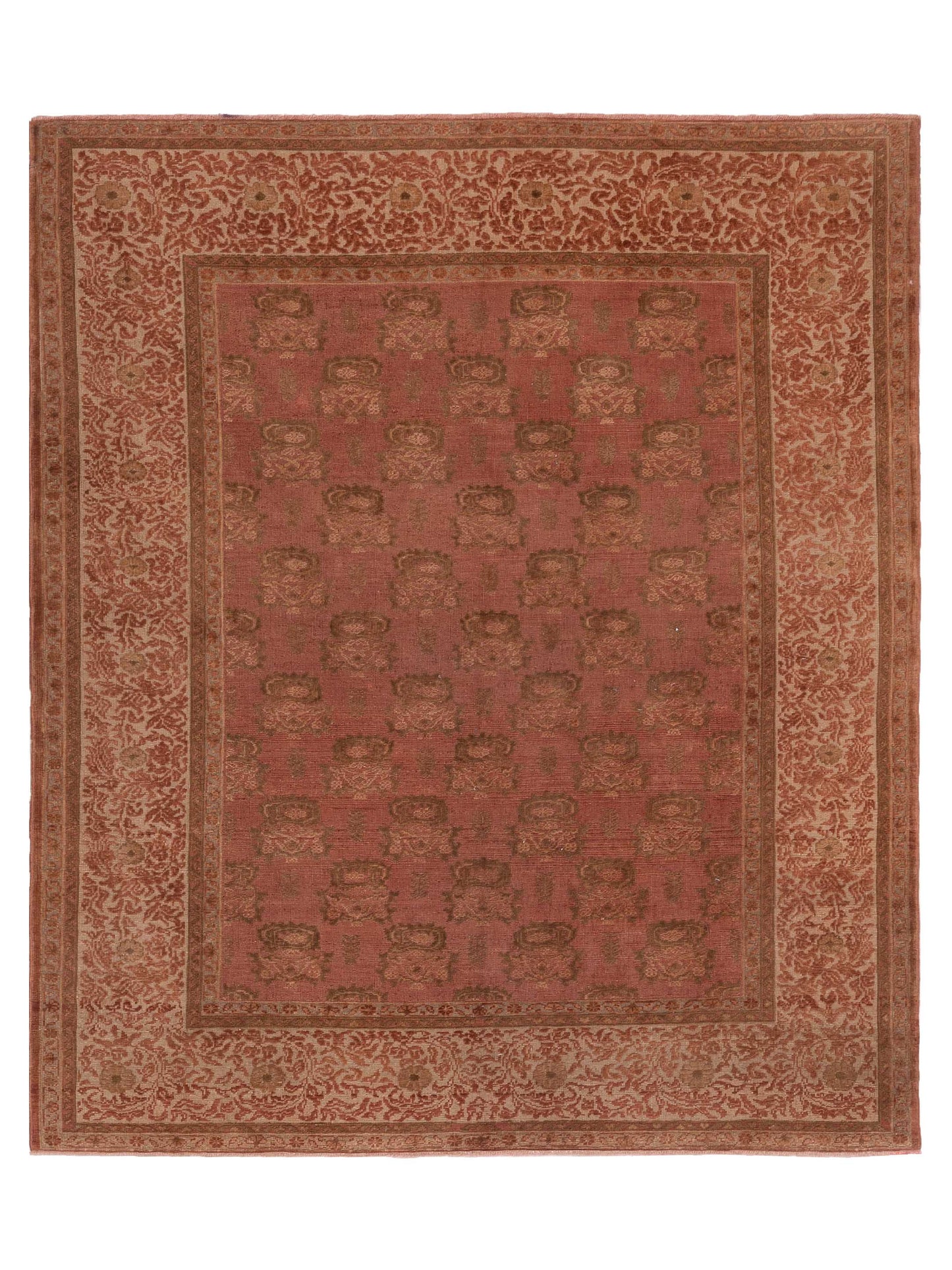 Pasha Antique Loom  Pink Ivory Traditional