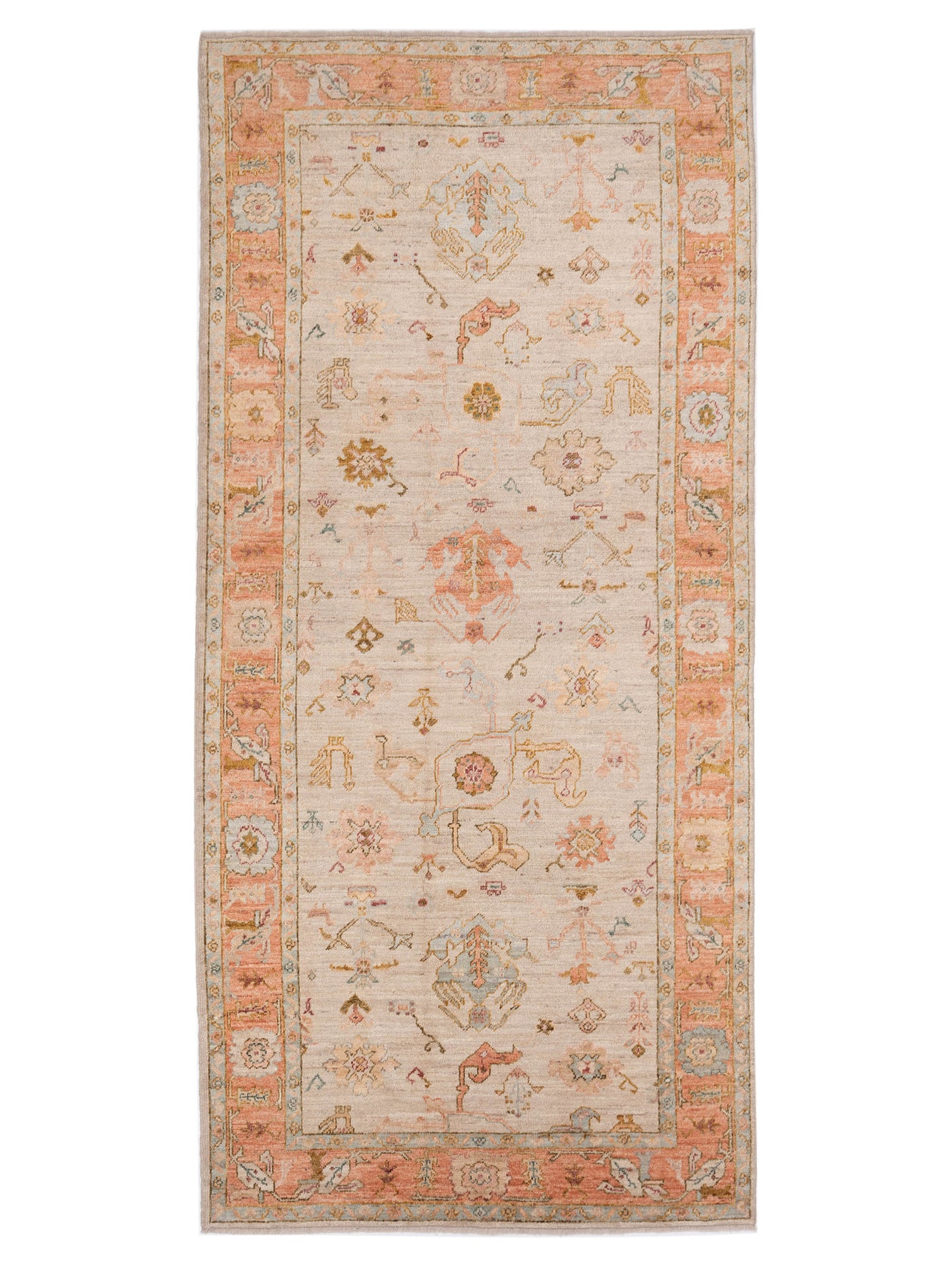 Anadol Angora Oushak  Ivory Pink Traditional