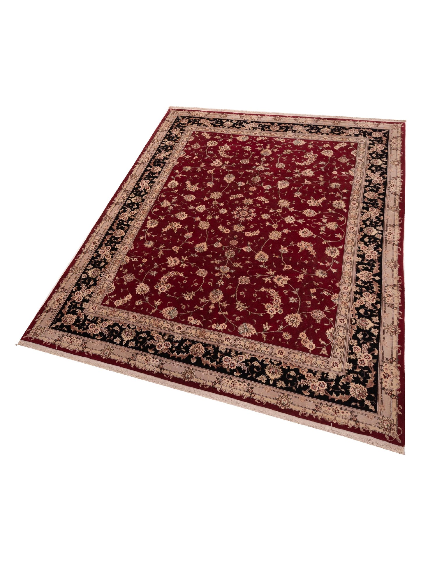 Magnolia 121067 Red Black 9x12 Hand Knotted Rug
