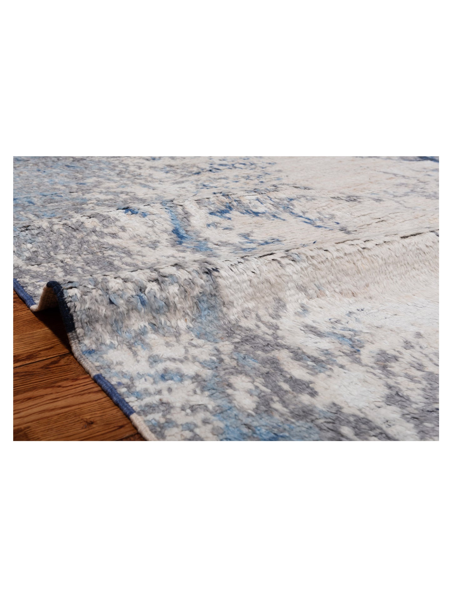 Atlas 149664 Silver Blue 8x9.9 Hand Knotted Rug