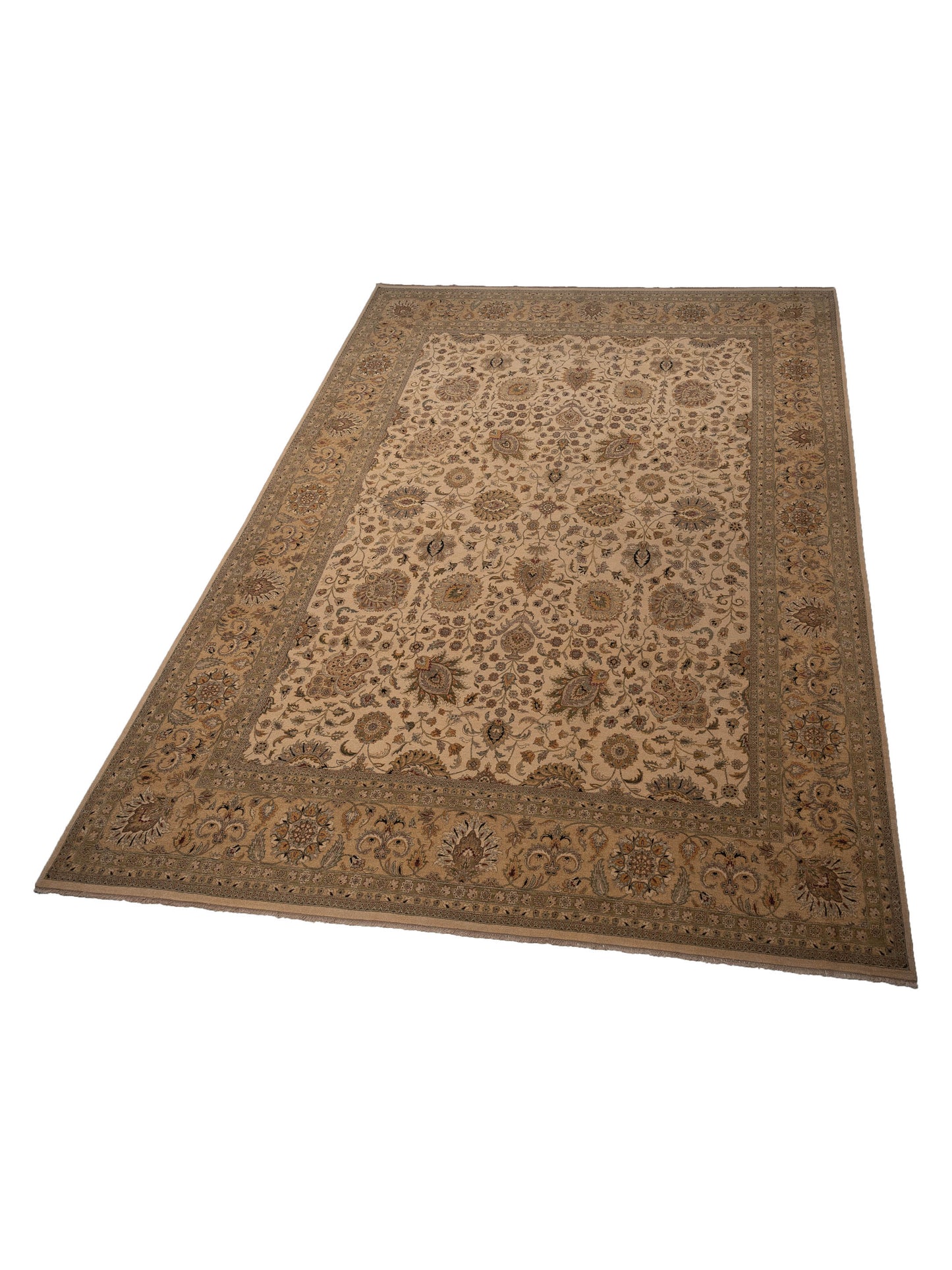 Haji Jalili 106788 Ivory Gold 13.2x17.4 Hand Knotted Rug