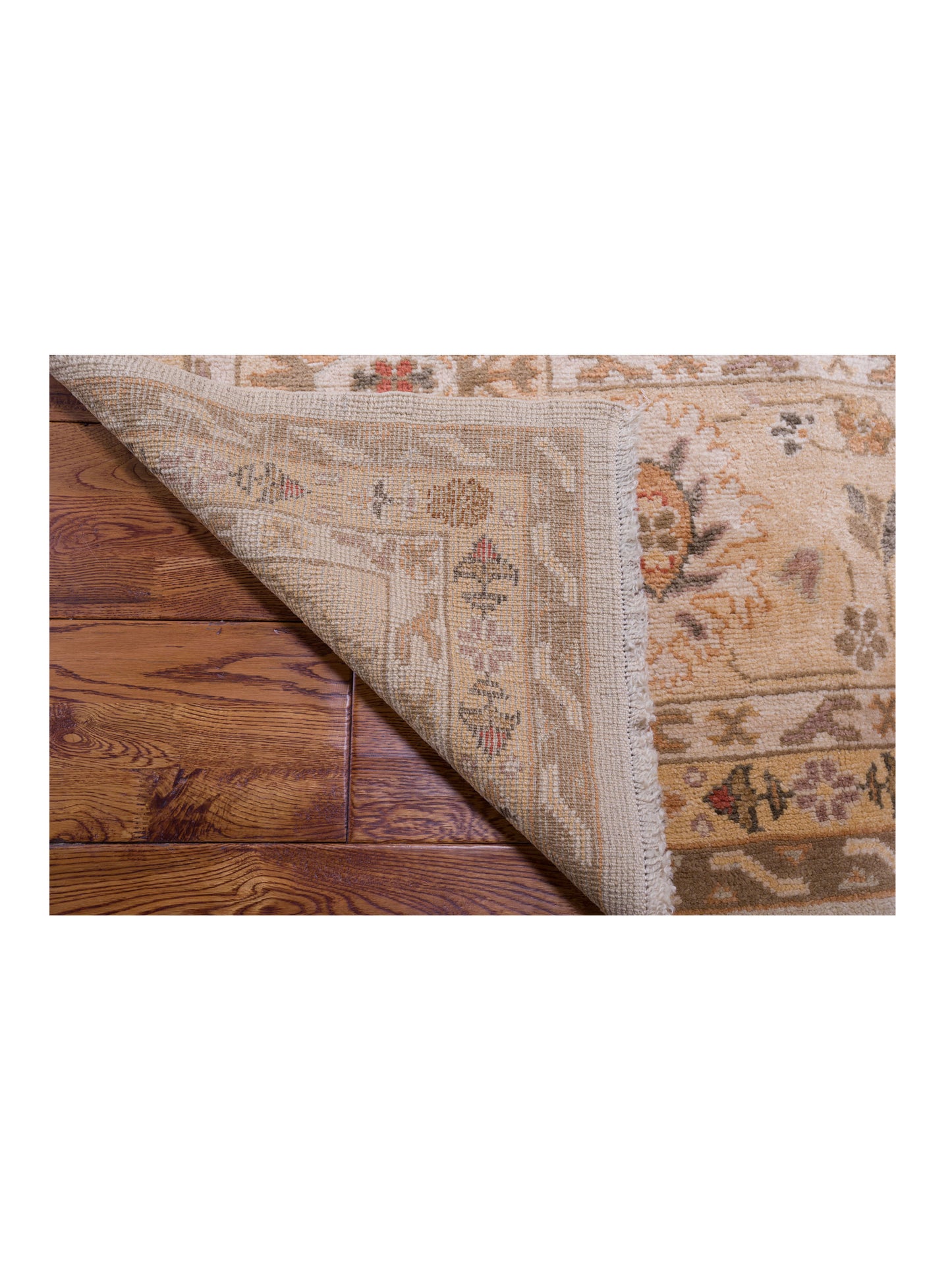 Angora Oushak 90619 Silver Gold 12.6x18.1 Hand Knotted Rug