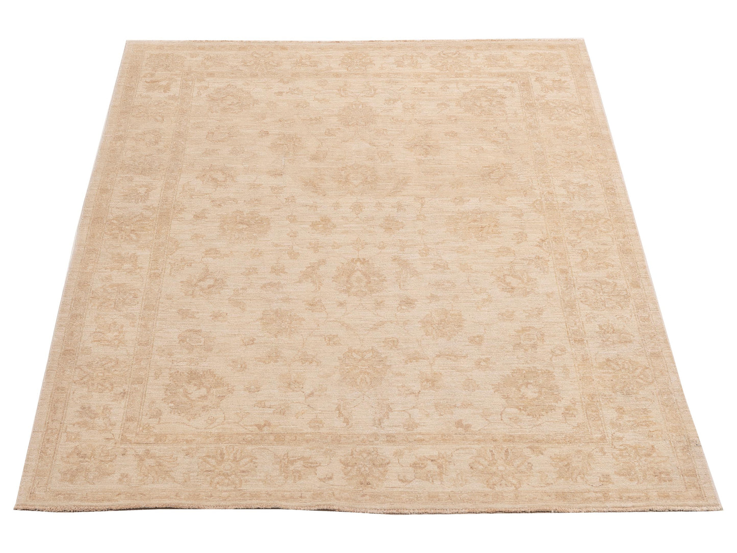 Sultan 116763 Ivory Ivory 5.6x7.8 Hand Knotted Rug