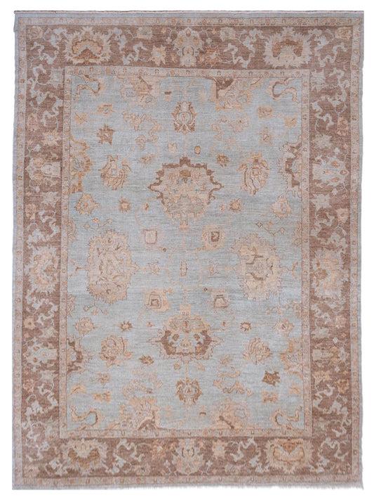 Anadol Angora Oushak  Ice Blue Brown Traditional