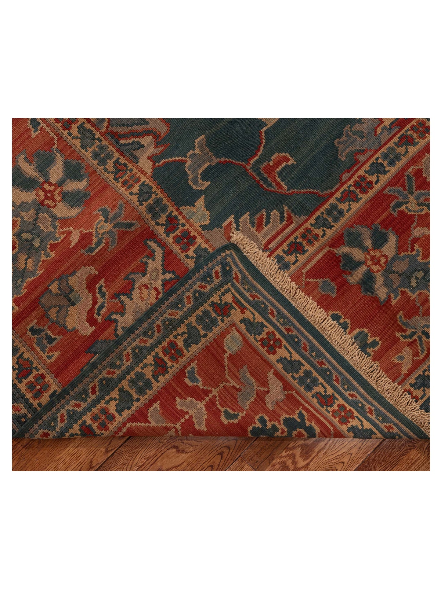 Transilvanian Kilim 62899 Blue Red 11.3x15.10 Hand Woven Rug
