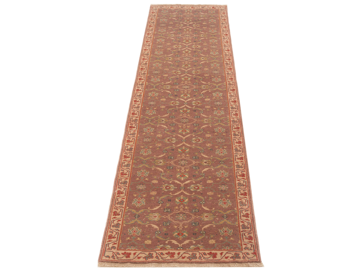 Antique Loom 105074 Purple Ivory 2.7x10 Hand Knotted Rug
