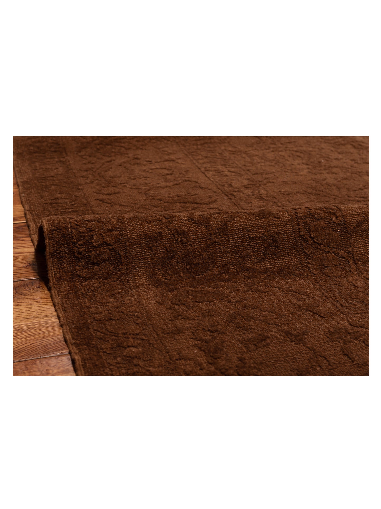 Defne Begonia Brown Dark Brown 8.2x9.10 Hand Knotted Rug