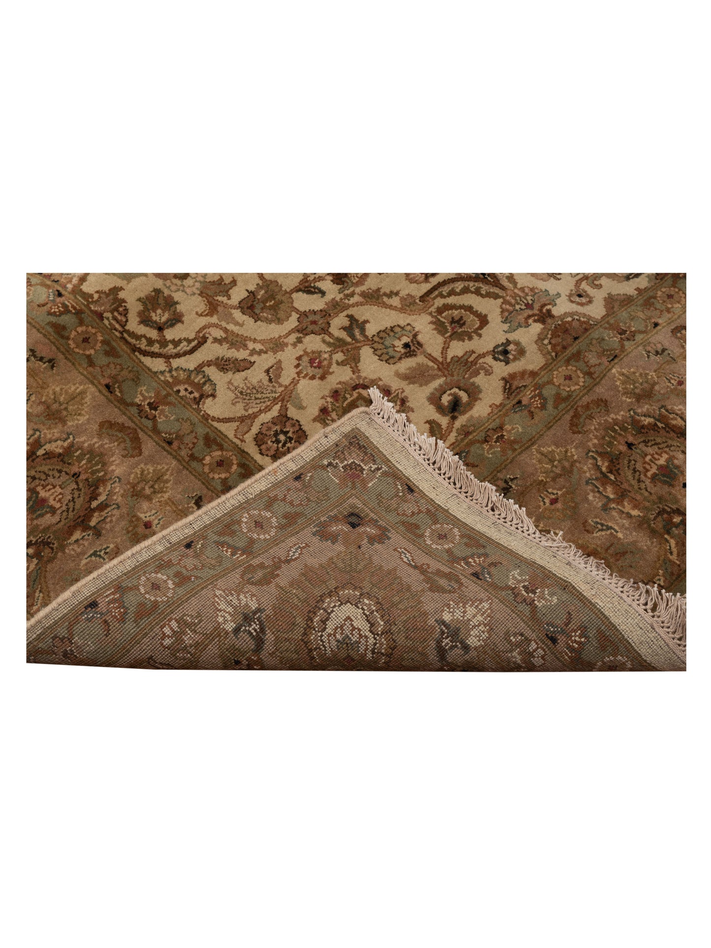 Crown 84578 Ivory Brown 8.2x10.4 Hand Knotted Rug