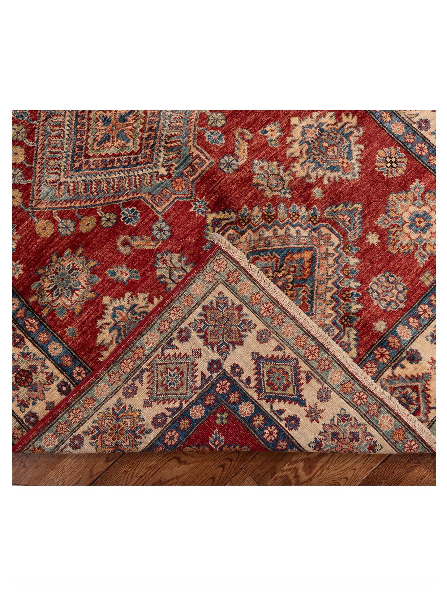 Artisan Kazak 151252 Red Ivory 4.8x6.11 Hand Knotted Rug
