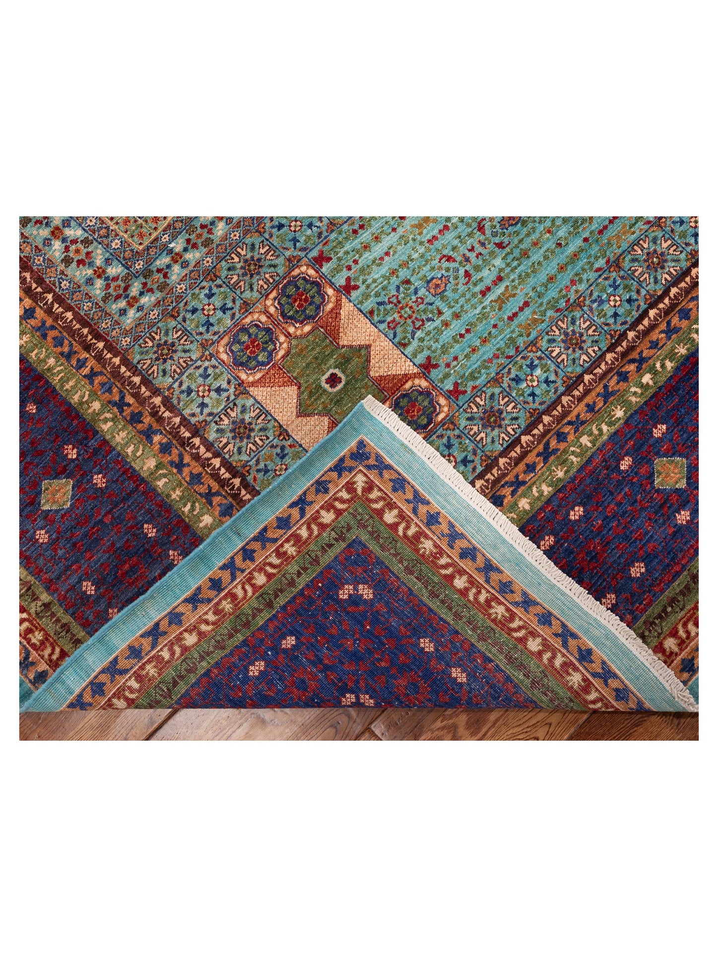 Artisan Mamluk 154620 Blue Charcoal 9.1x12.5 Hand Knotted Rug