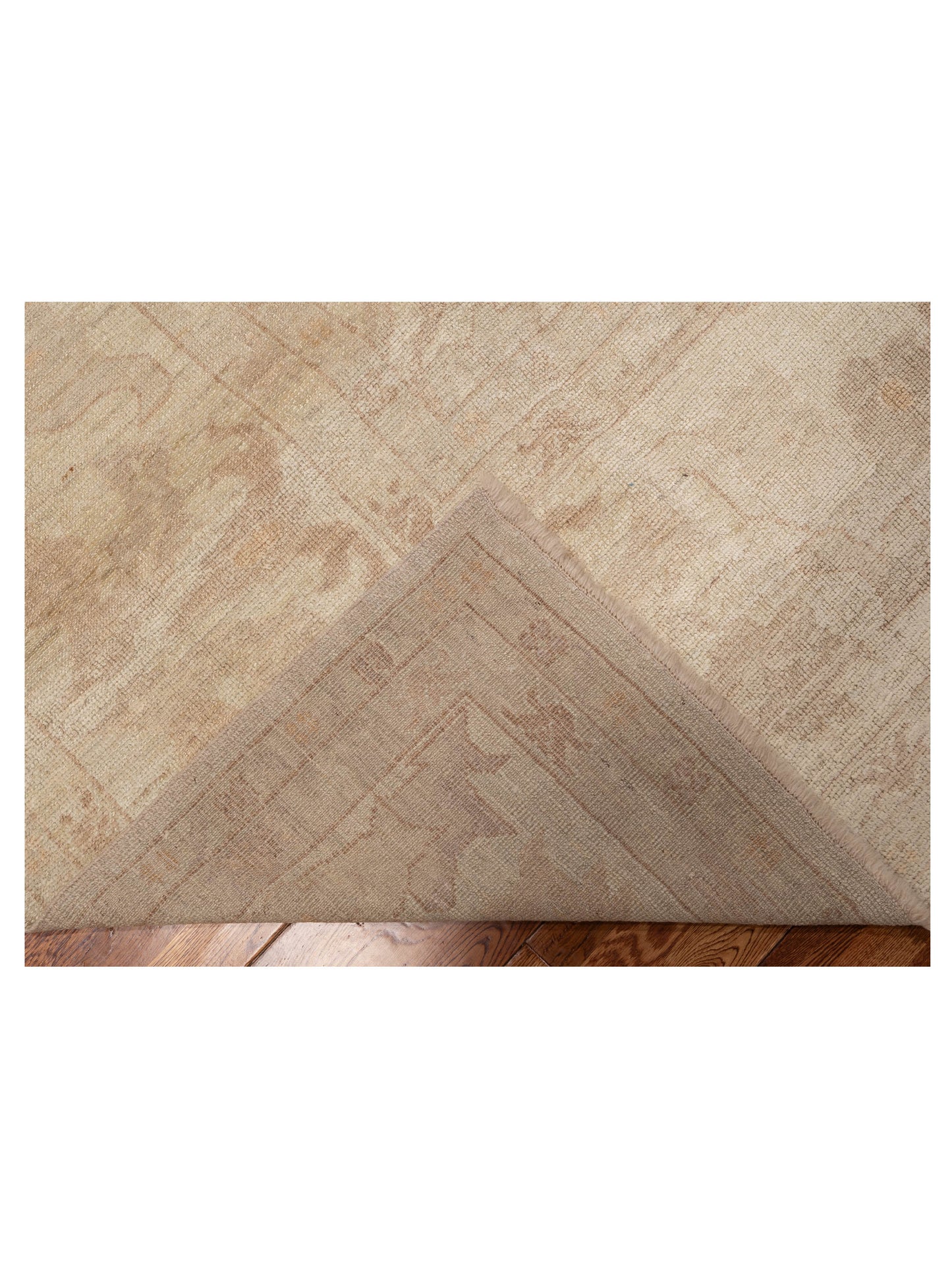 Angora Oushak 108756 Beige Beige 14.9x19.9 Hand Knotted Rug