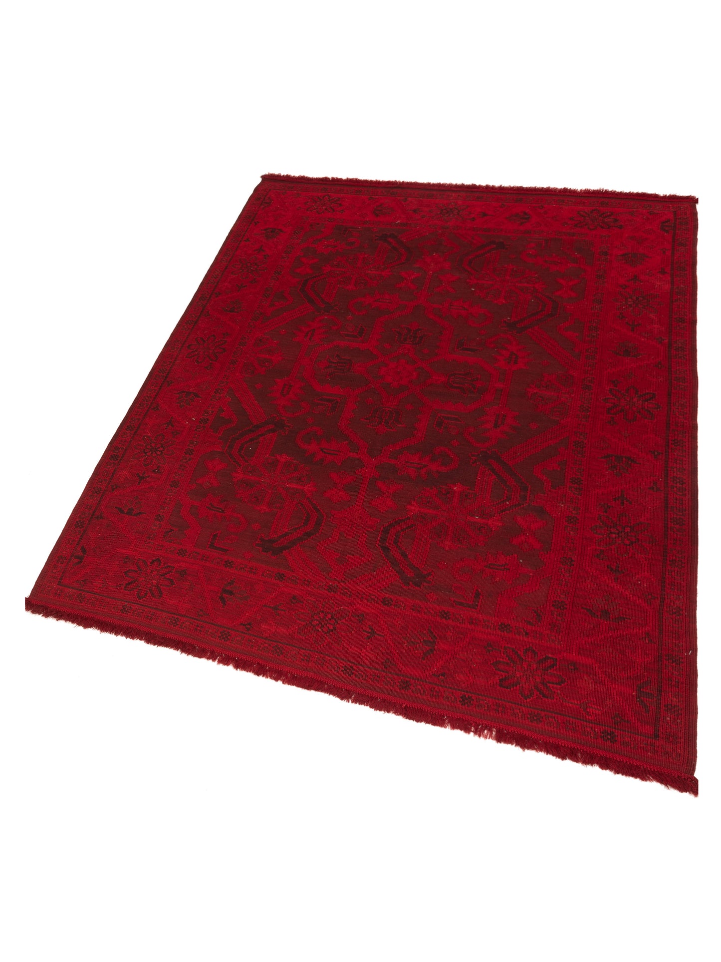 Transilvanian Kilim 70083 Red 5.7x7.10 Hand Knotted Rug