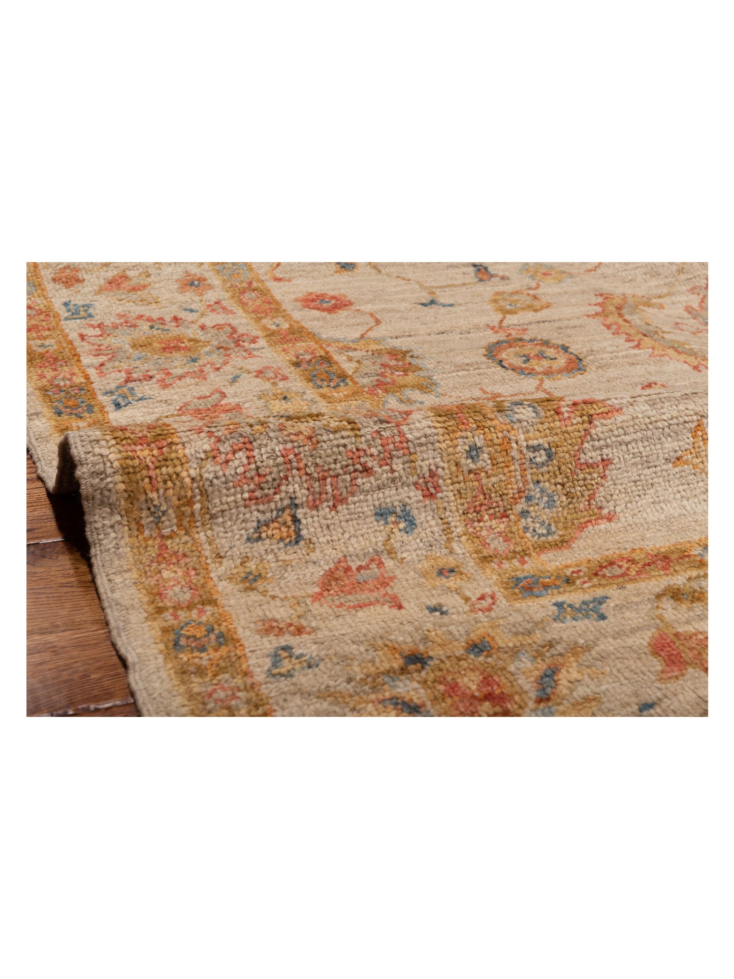 Angora Oushak 129879 Ivory Ivory 6x14.1 Hand Knotted Rug
