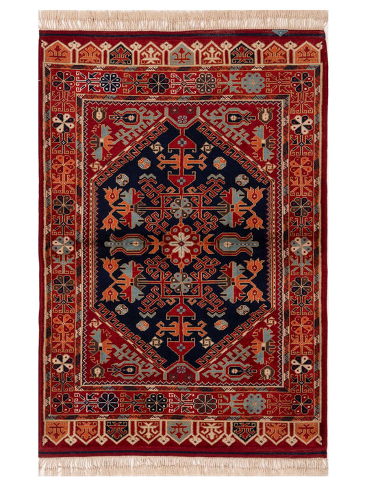 Pasha Turkish Shirwan  Navy Red Transitional