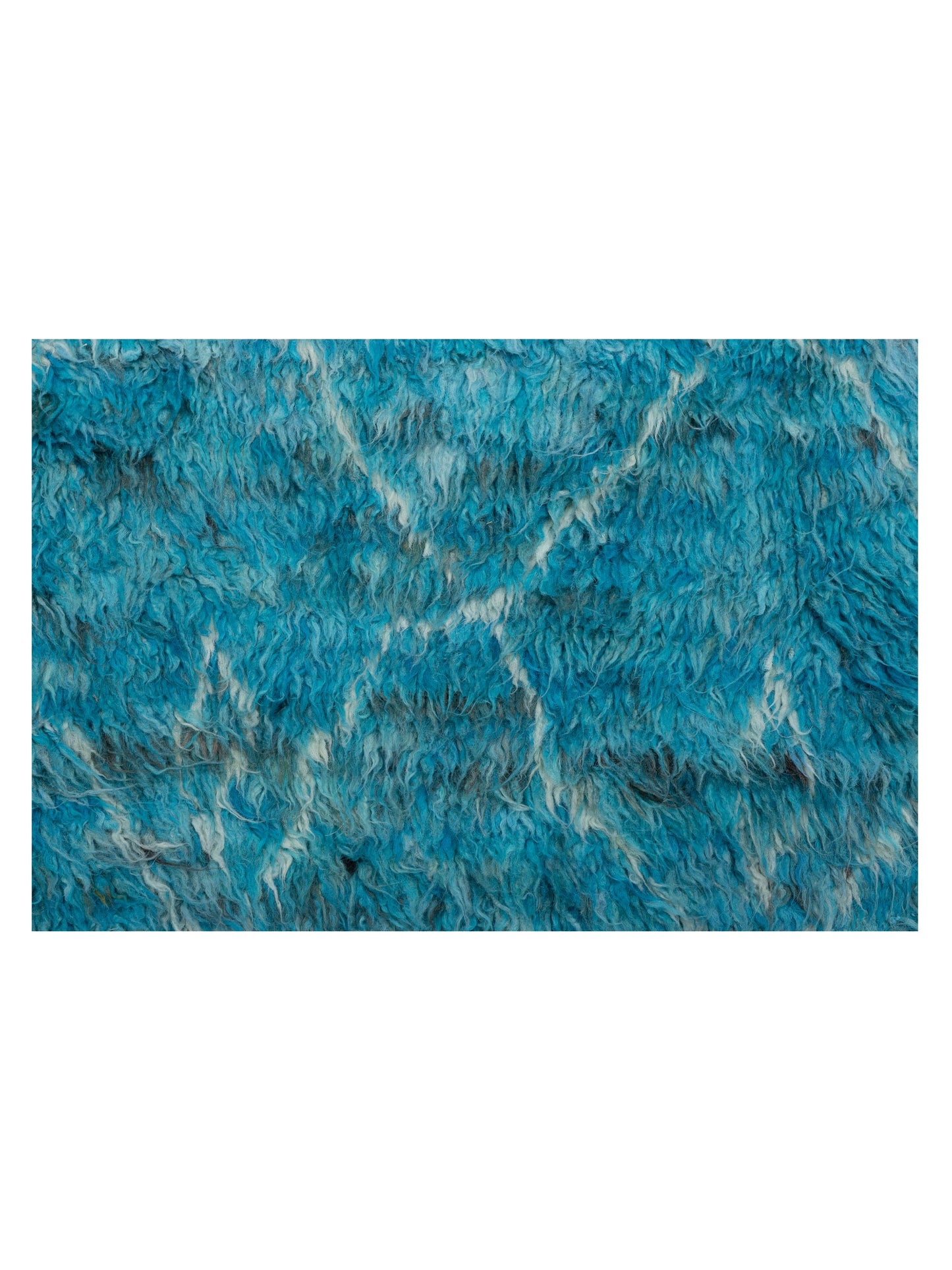 Berber Aspendos Turquoise Ivory 10.3x13.10 Hand Knotted Rug