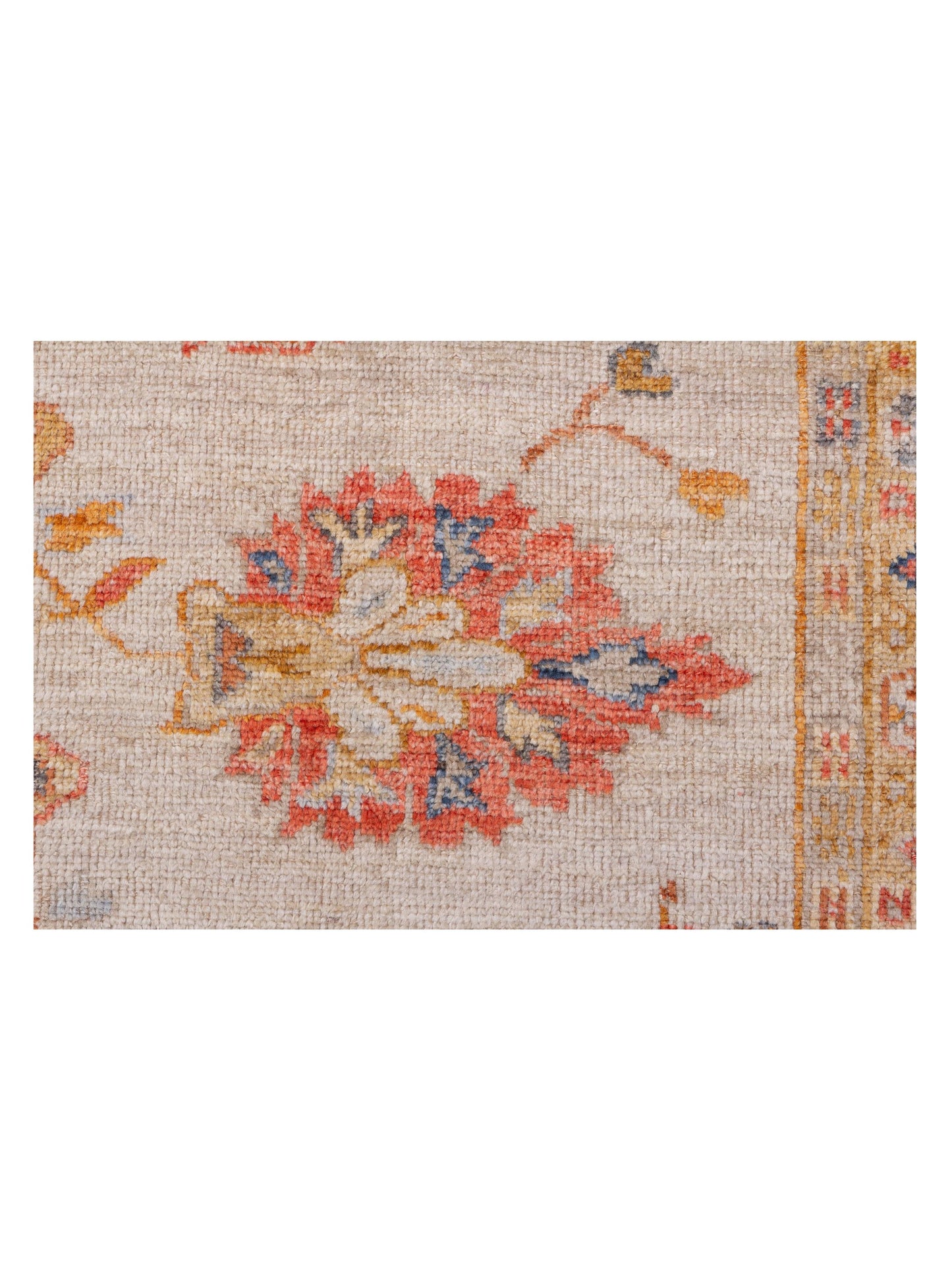 Angora Oushak 147968 Ivory Ivory 10.1x13.3 Hand Knotted Rug