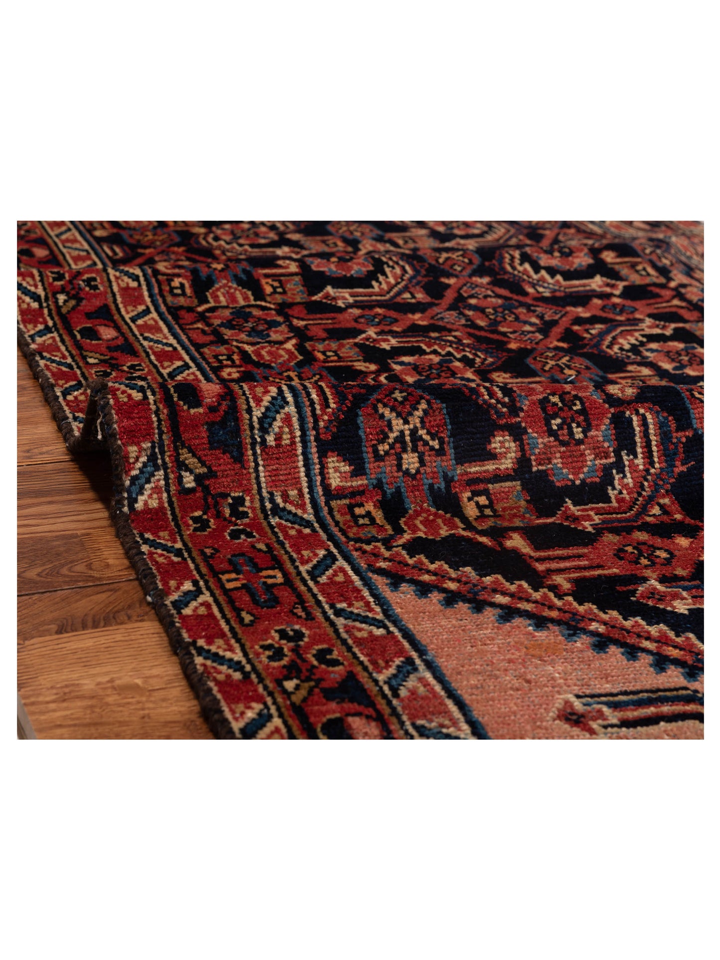 Persian 85764 Navy Red 3.4x16.4 Hand Knotted Rug