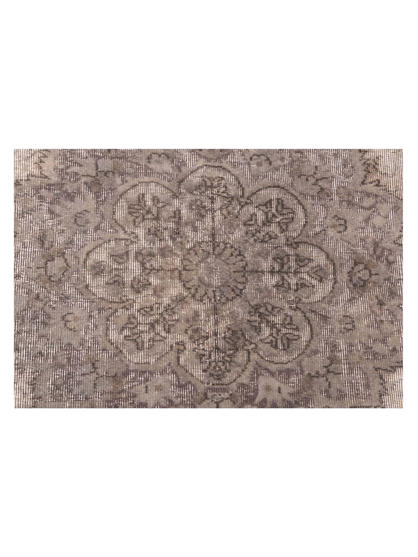 Vintage 121970 Gray 6.6x9.3 Hand Knotted Rug