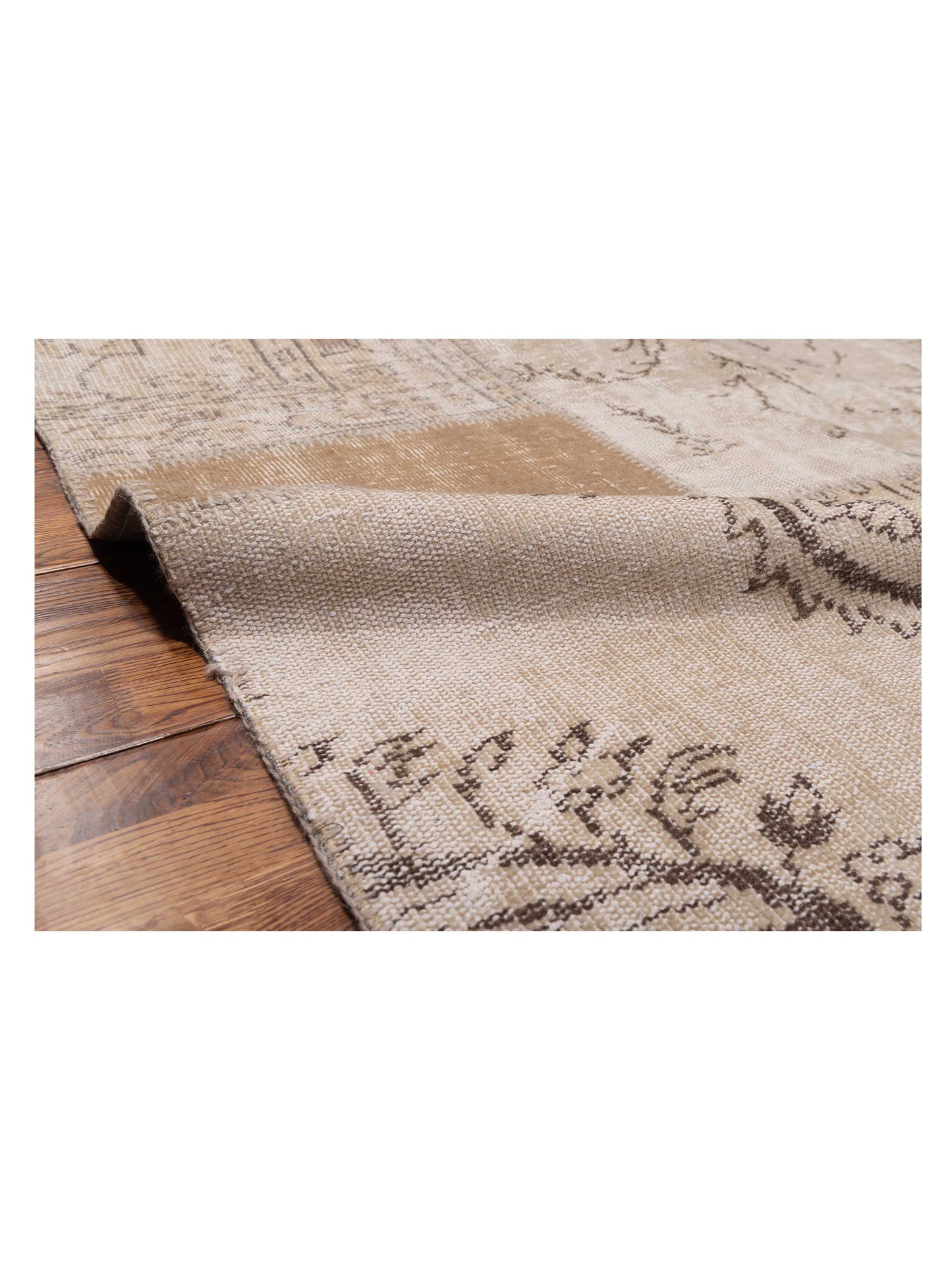 Turkish Vestige Patchwork 112301 Beige 9.1x12 Hand Knotted Rug
