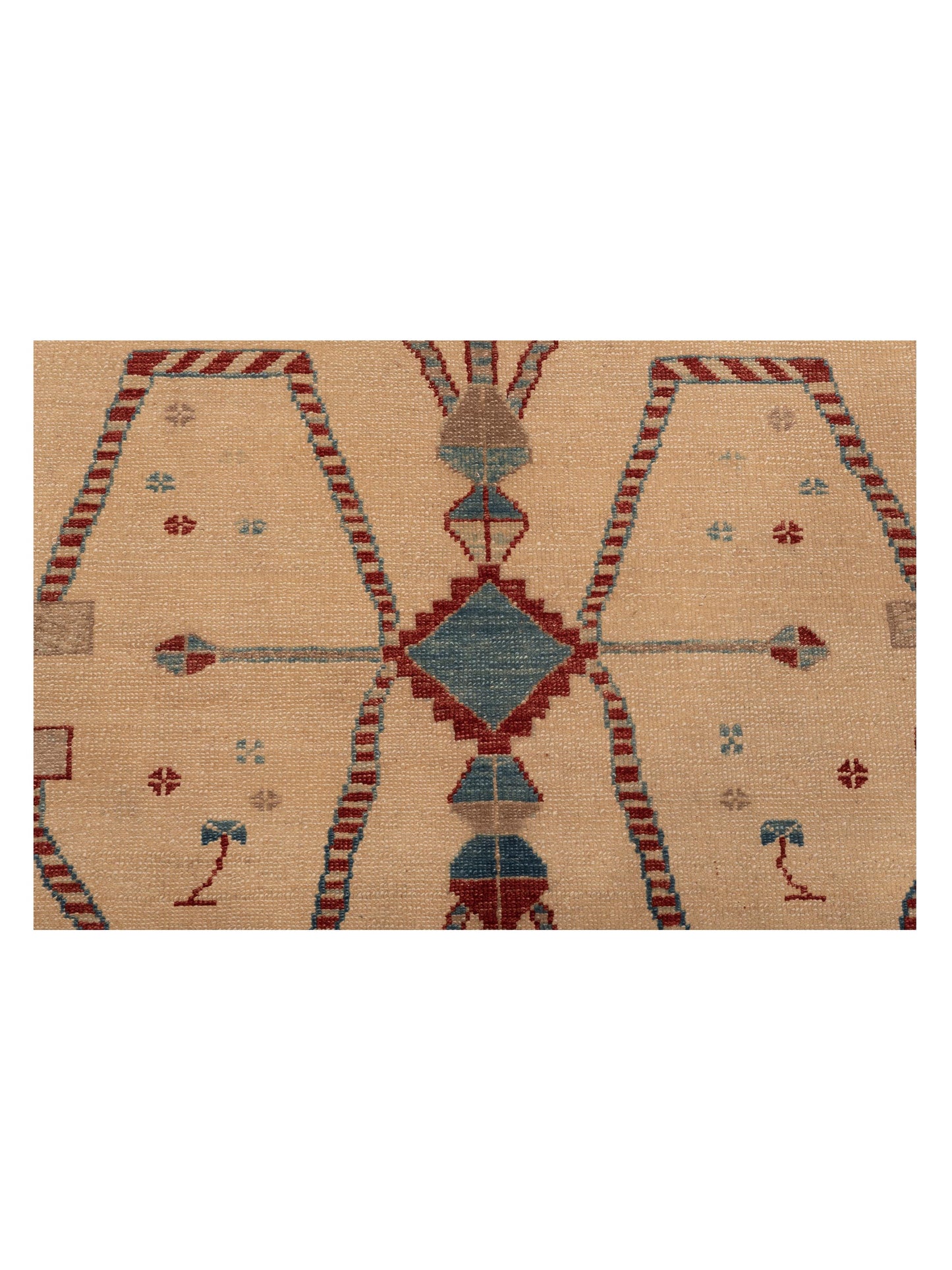 Turkish Elvan 67281 Ivory 4x5.10 Hand Knotted Rug