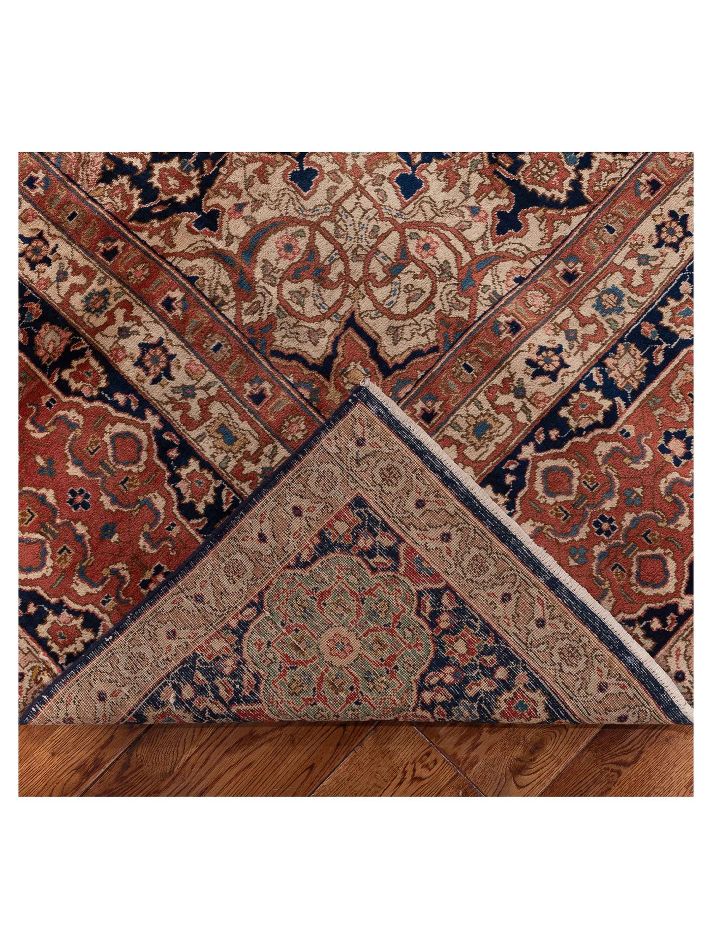 Persian 154296 Blue Blue 11.3x15.5 Hand Knotted Rug