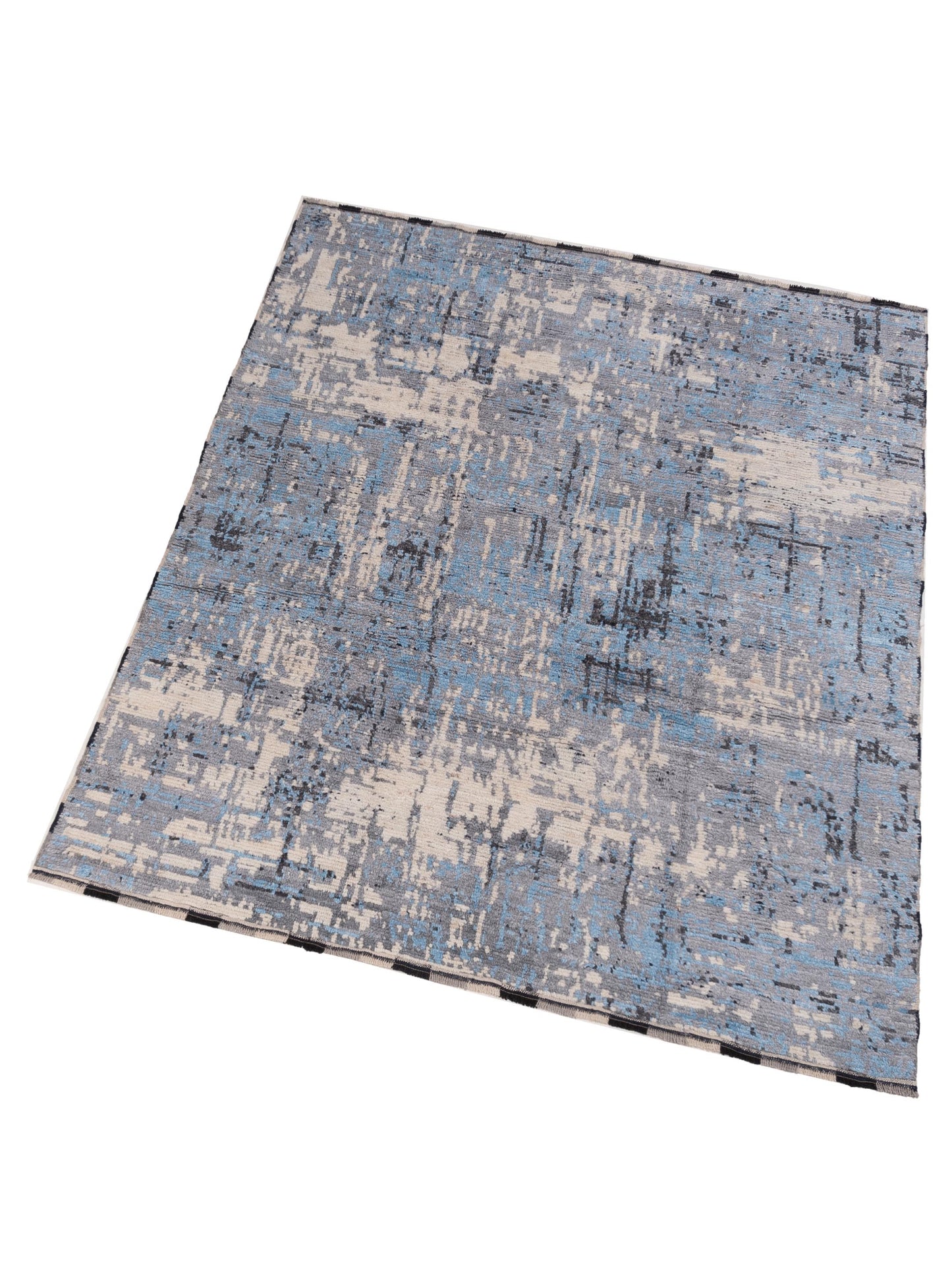 Atlas 150450 Gray Blue 8x9.9 Hand Knotted Rug