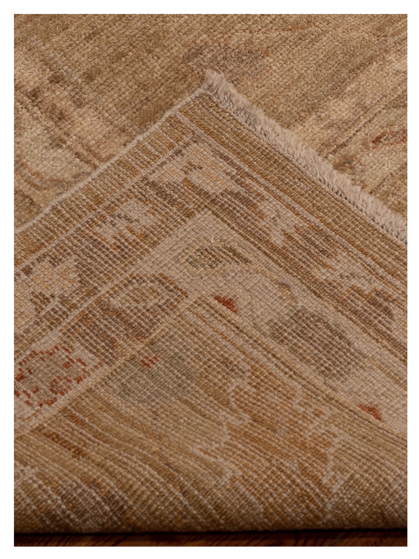 Angora Oushak 107624 Gold Gold 12.9x18.2 Hand Knotted Rug