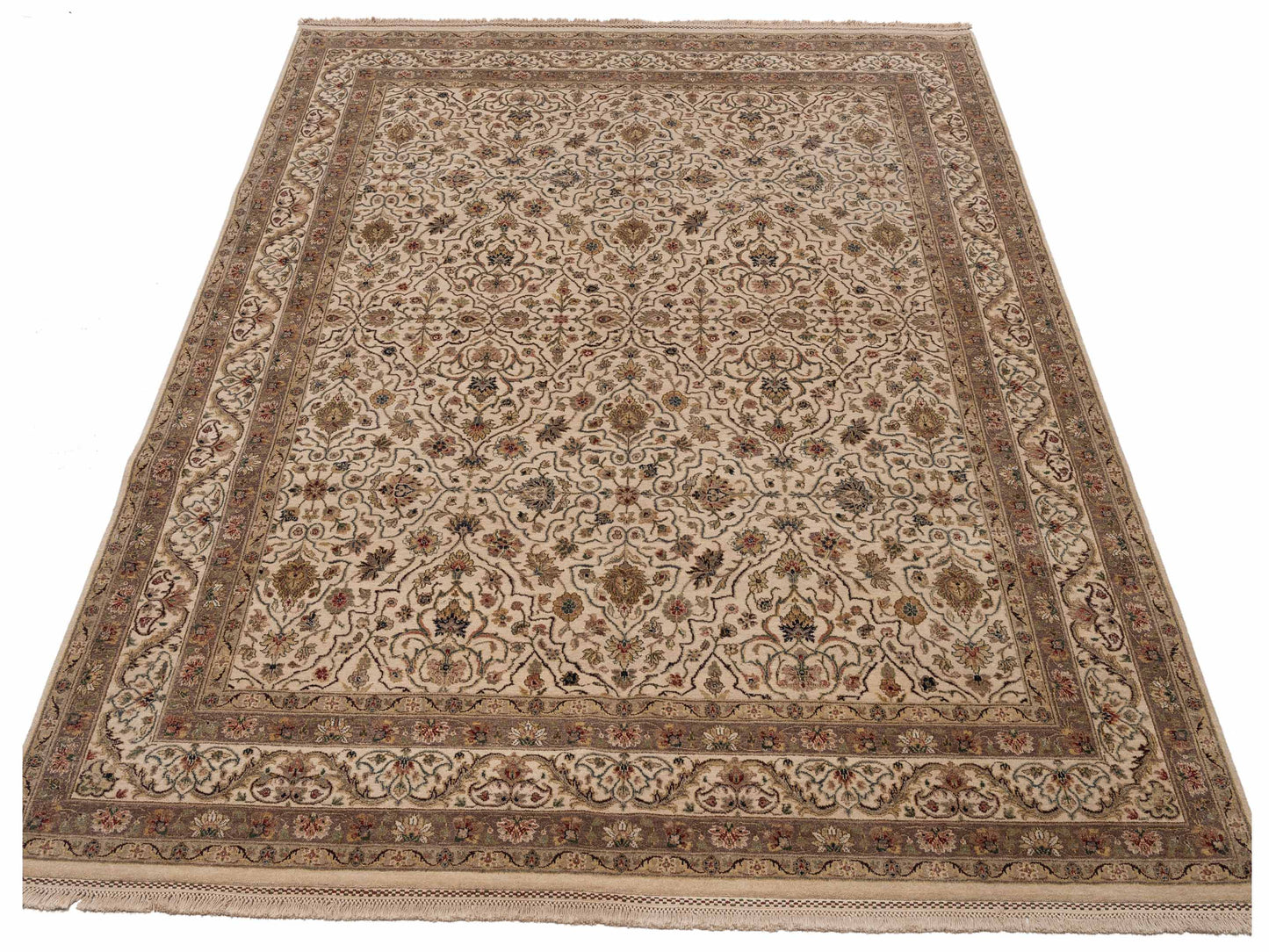 Platinum 90449 Ivory Ivory 8.2x9.10 Hand Knotted Rug