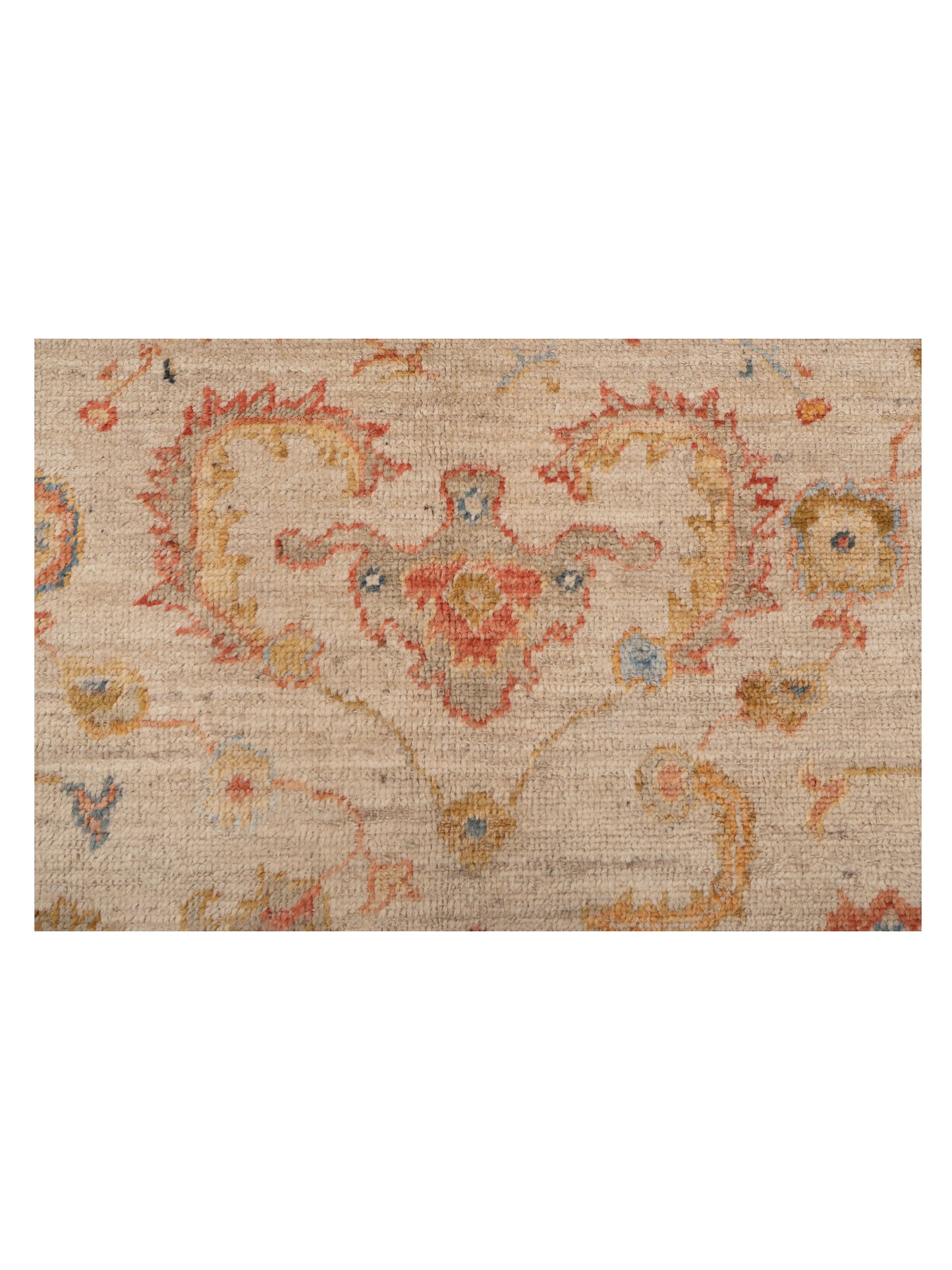 Angora Oushak 129879 Ivory Ivory 6x14.1 Hand Knotted Rug