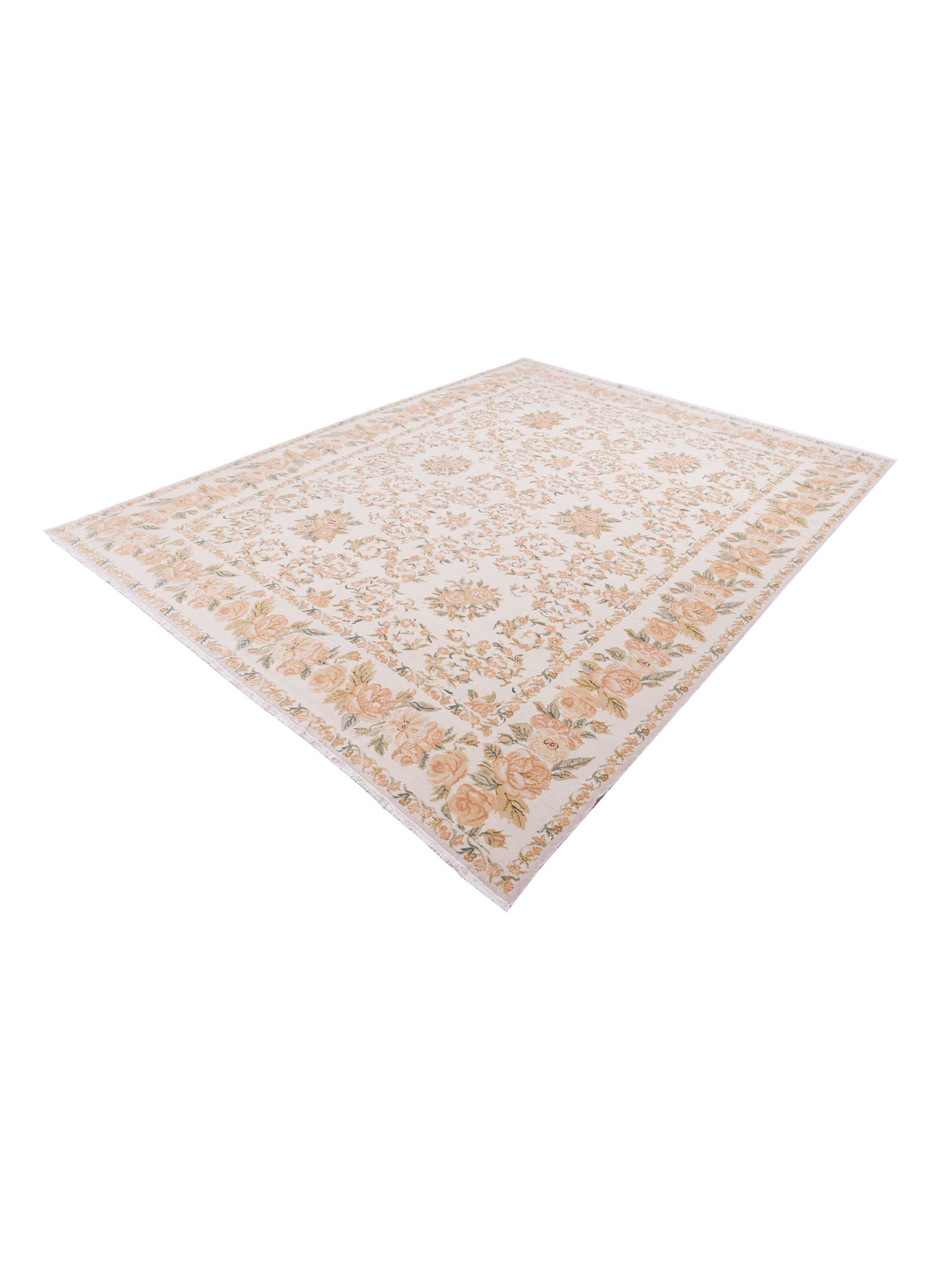 Bouquet 107521 Ivory Ivory 10.3x13.1 Hand Knotted Rug