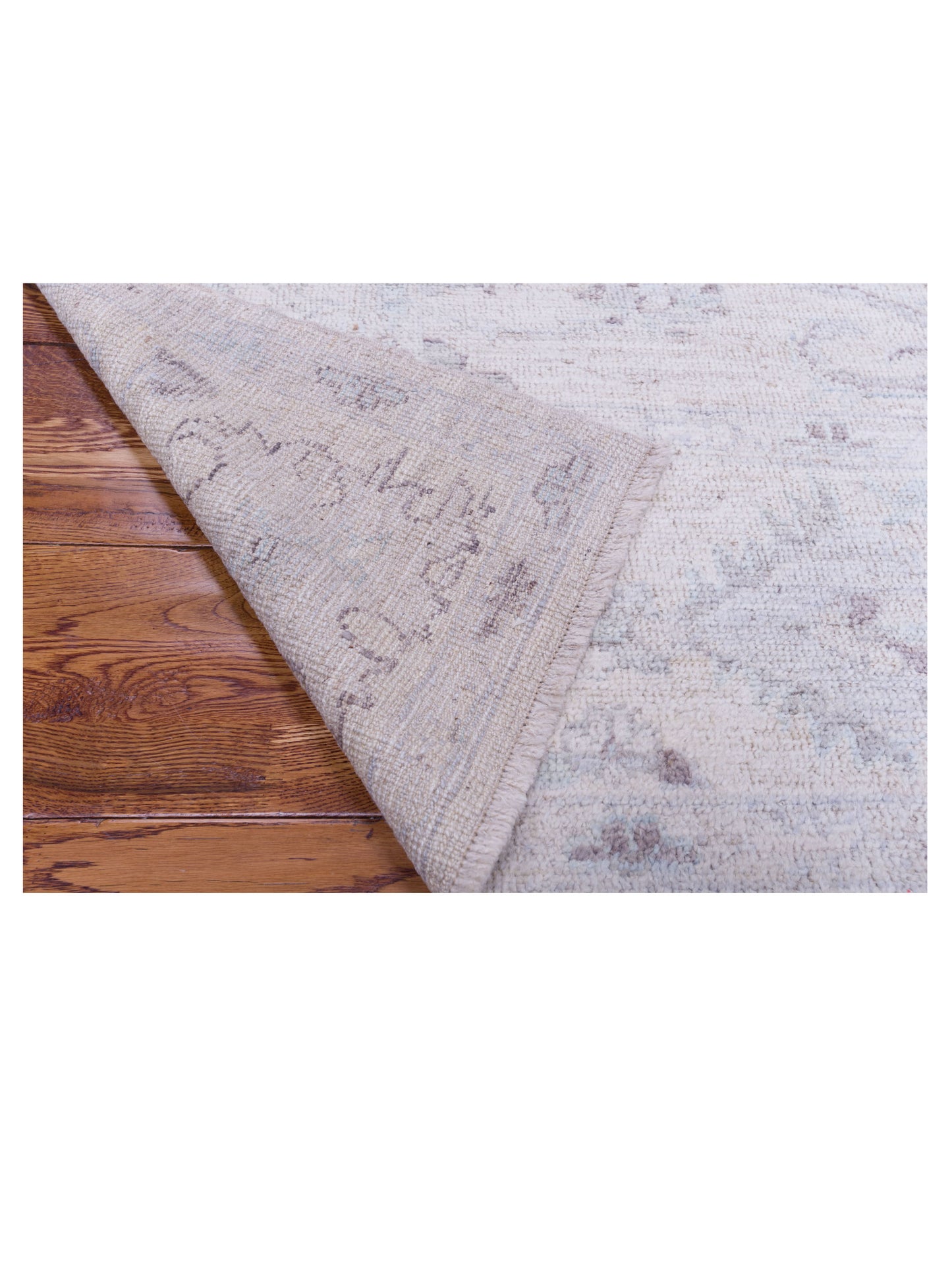 Angora Oushak 125225 Ivory Ivory 7.10x9.6 Hand Knotted Rug