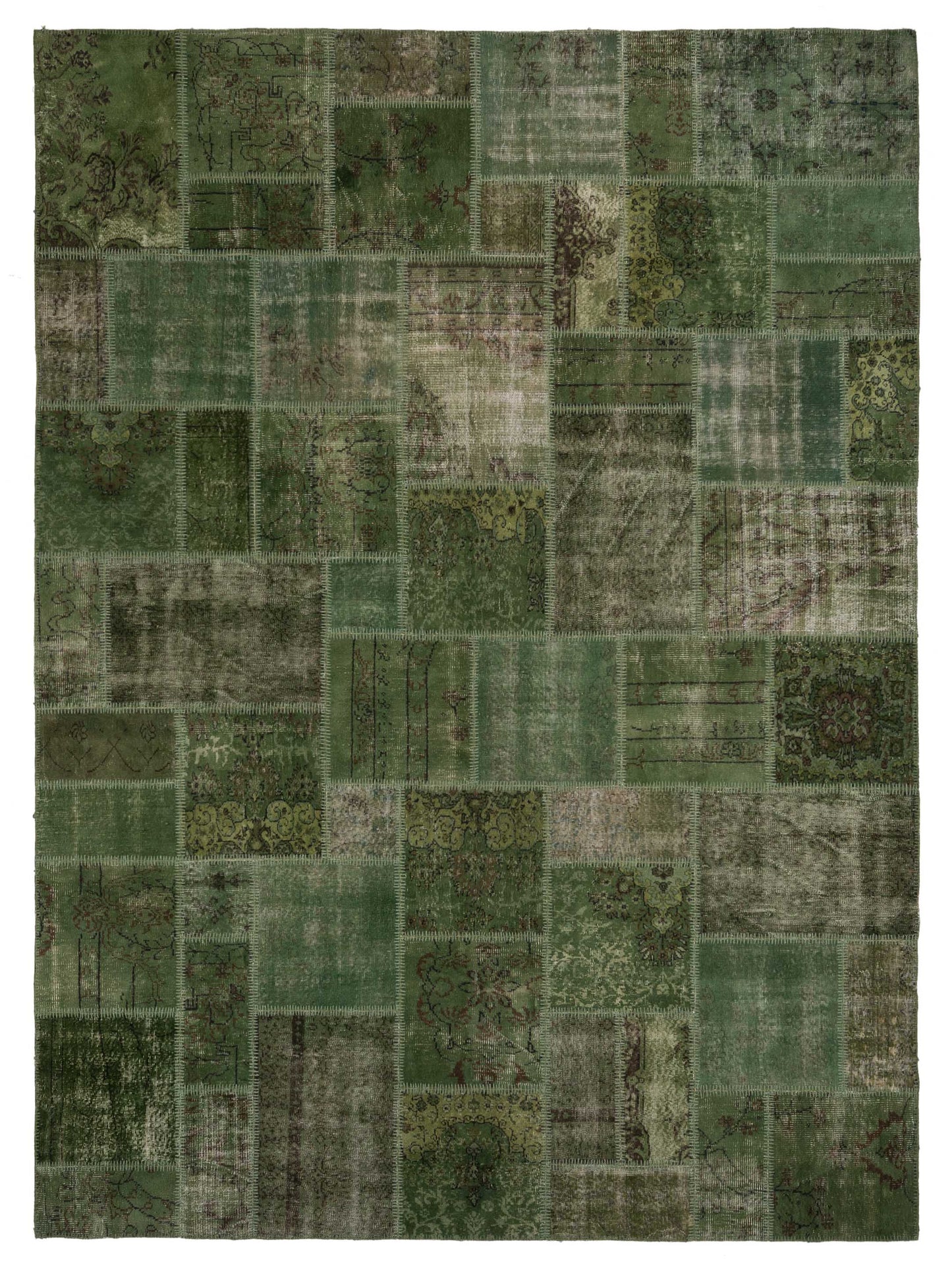 Pasha Turkish Vestige Patchwork  Green  Contemporary