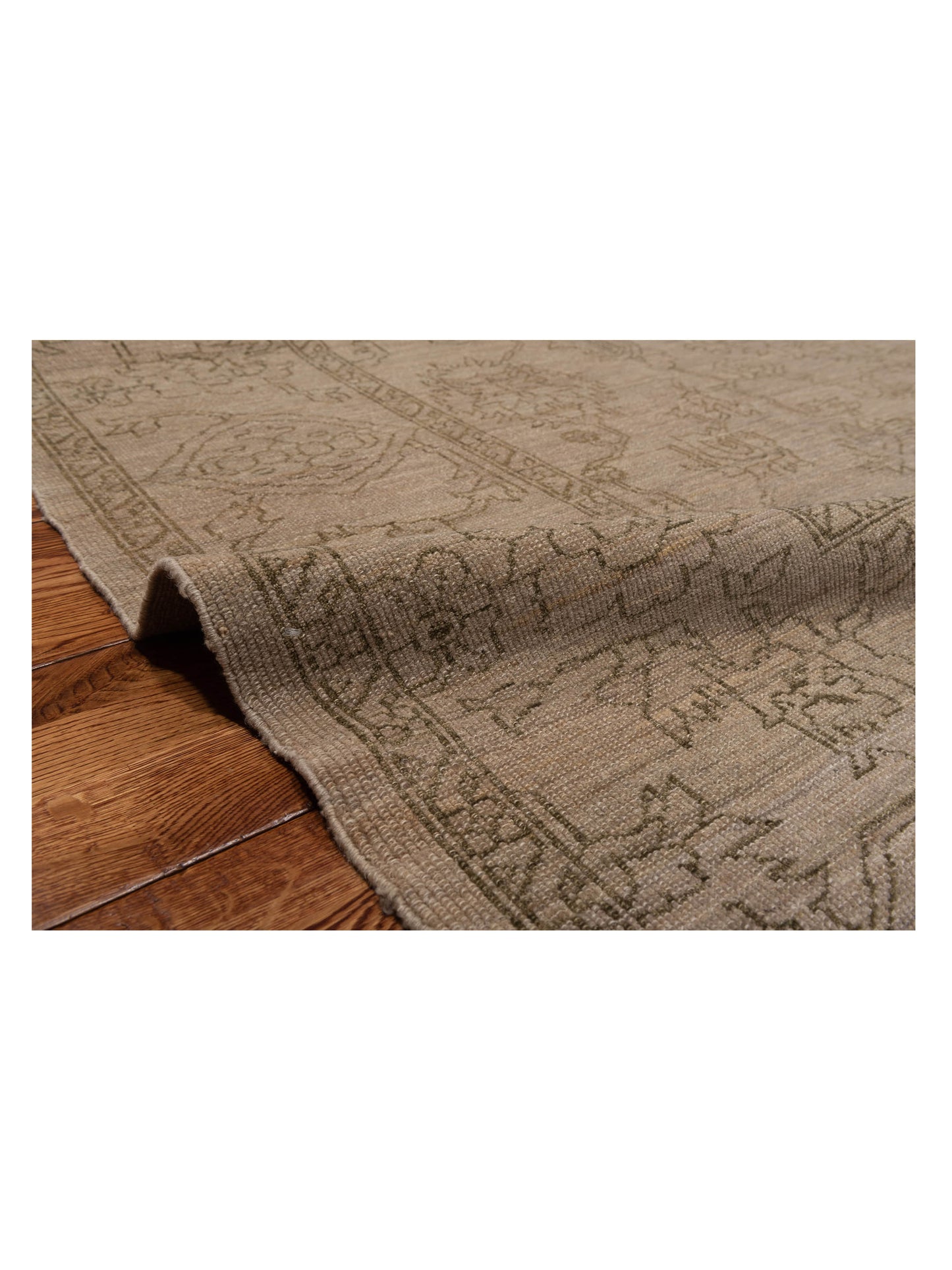 Defne Jade Beige Green 8.3x9.10 Hand Knotted Rug