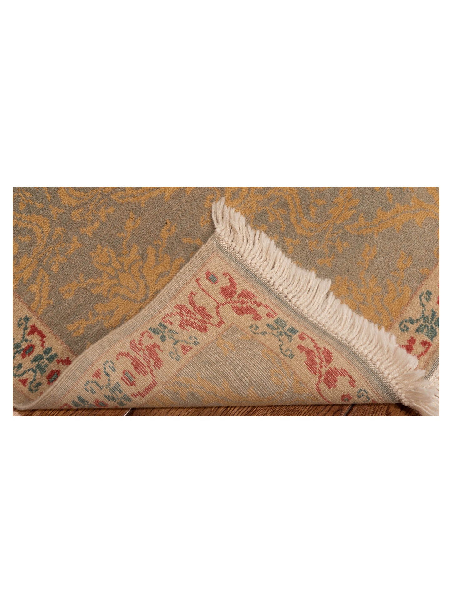 Antique Loom 104572 Light Blue Ivory 2.6x10 Hand Knotted Rug