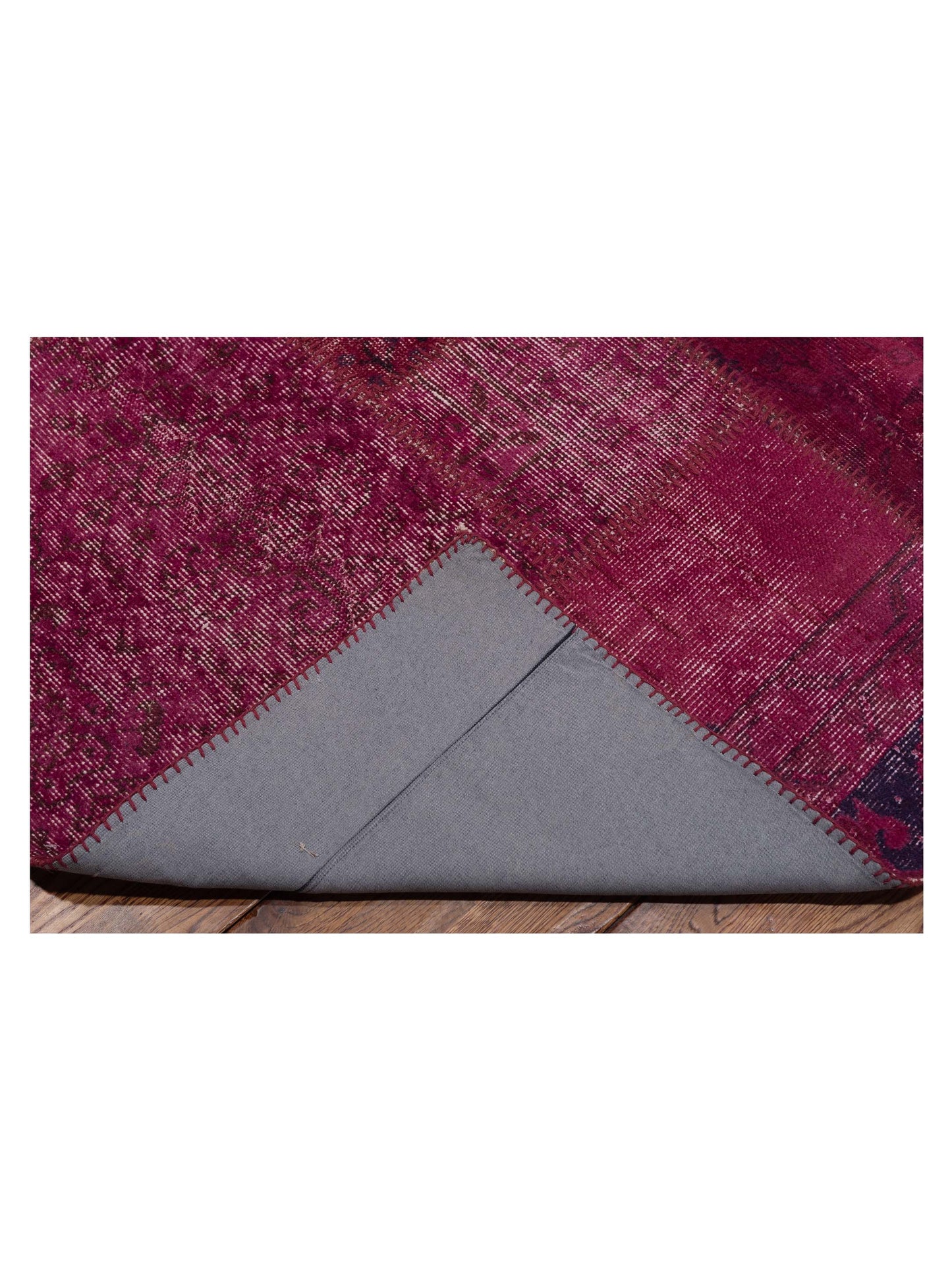Turkish Vestige Patchwork 131006 Pink 9x12 Hand Knotted Rug