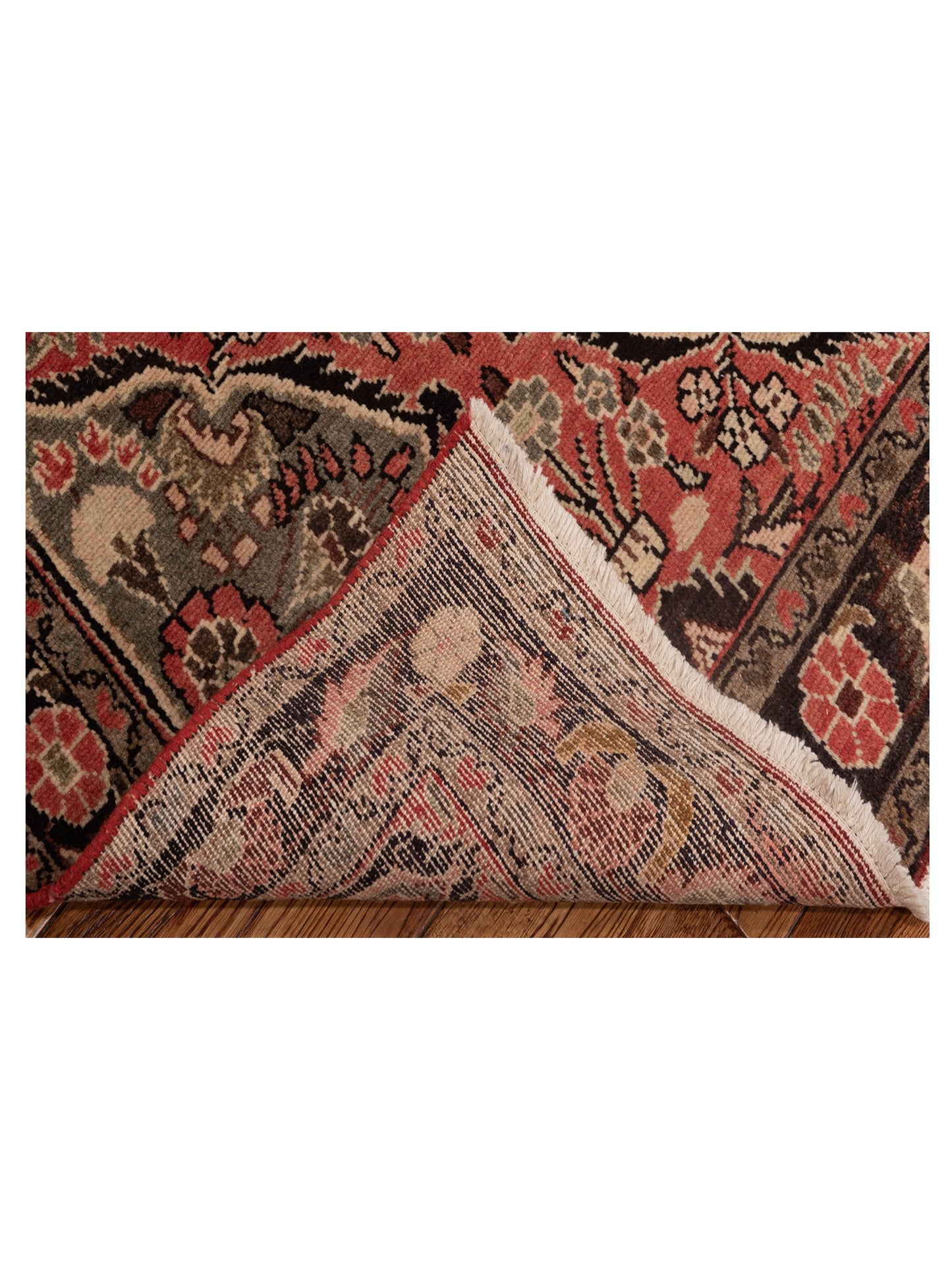 Persian 93147 Rust Brown 3.2x15.11 Hand Knotted Rug