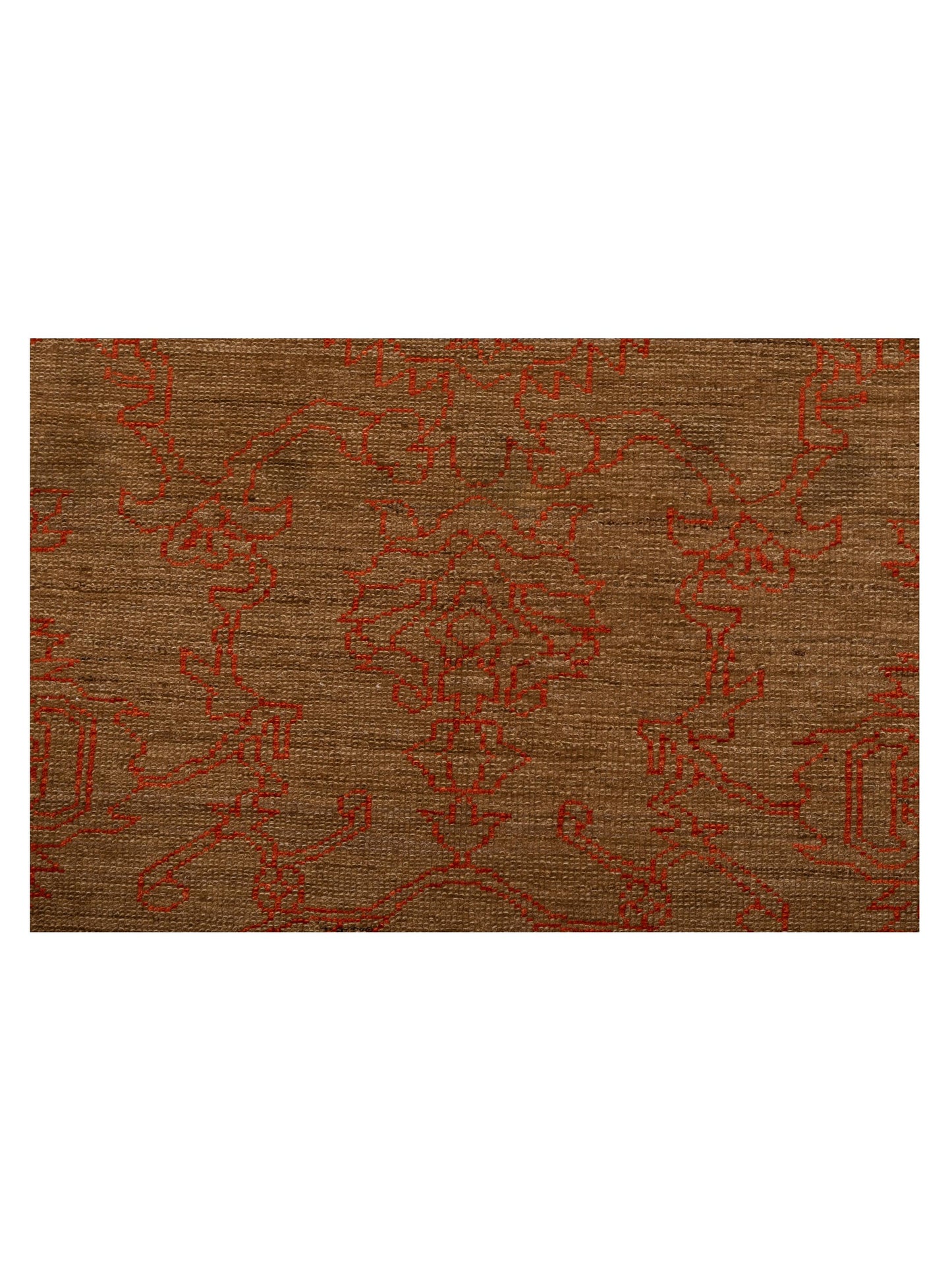 Defne Jade Brown Orange 8.2x9.10 Hand Knotted Rug