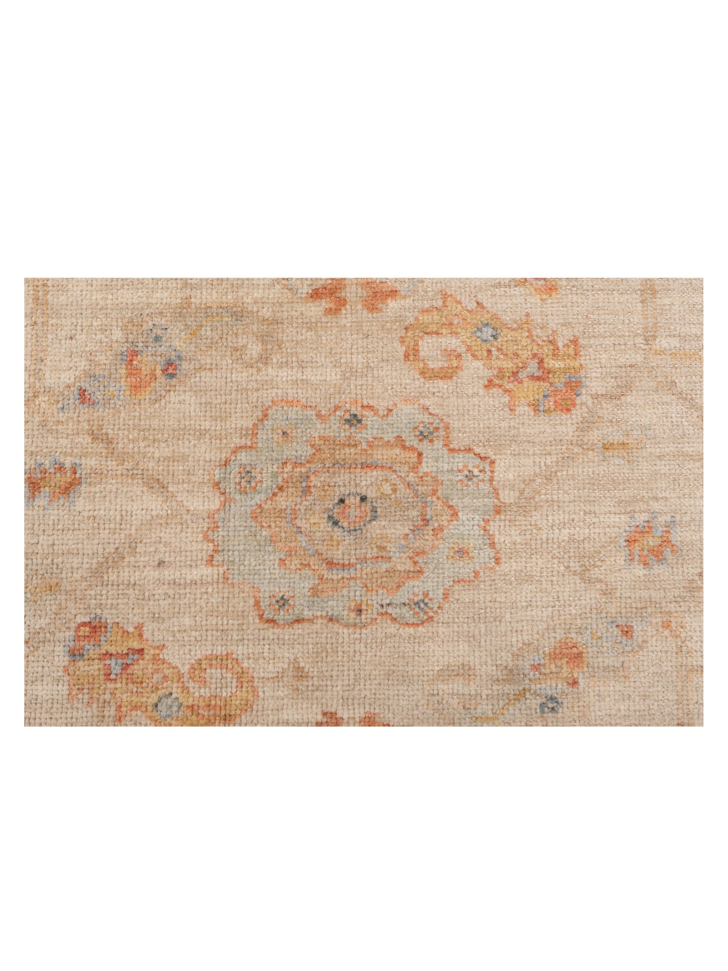 Angora Oushak 149330 Ivory Rust 4.11x6.9 Hand Knotted Rug