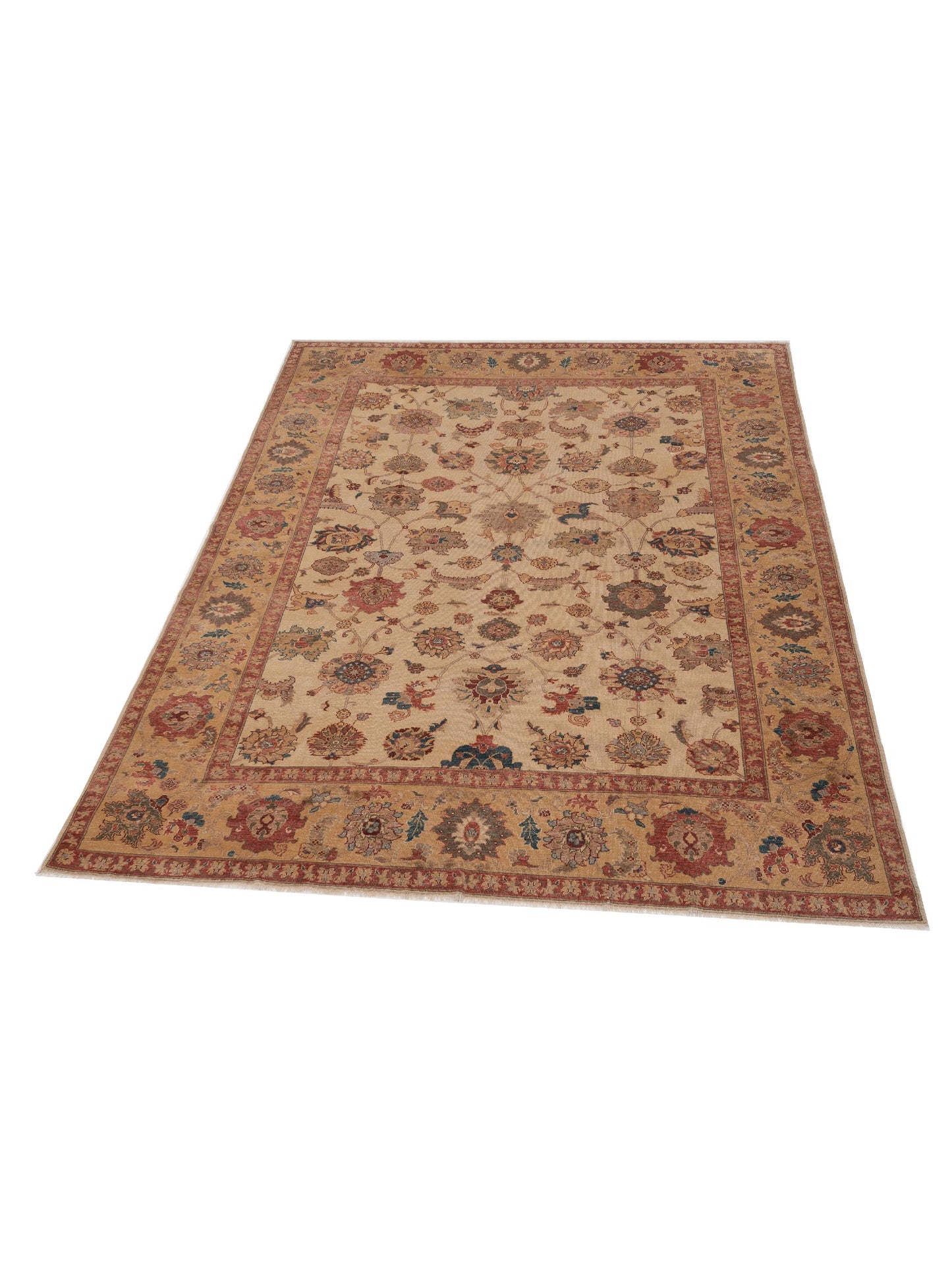 Antique Loom 108022 Ivory Gold 9.6x12.1 Hand Knotted Rug