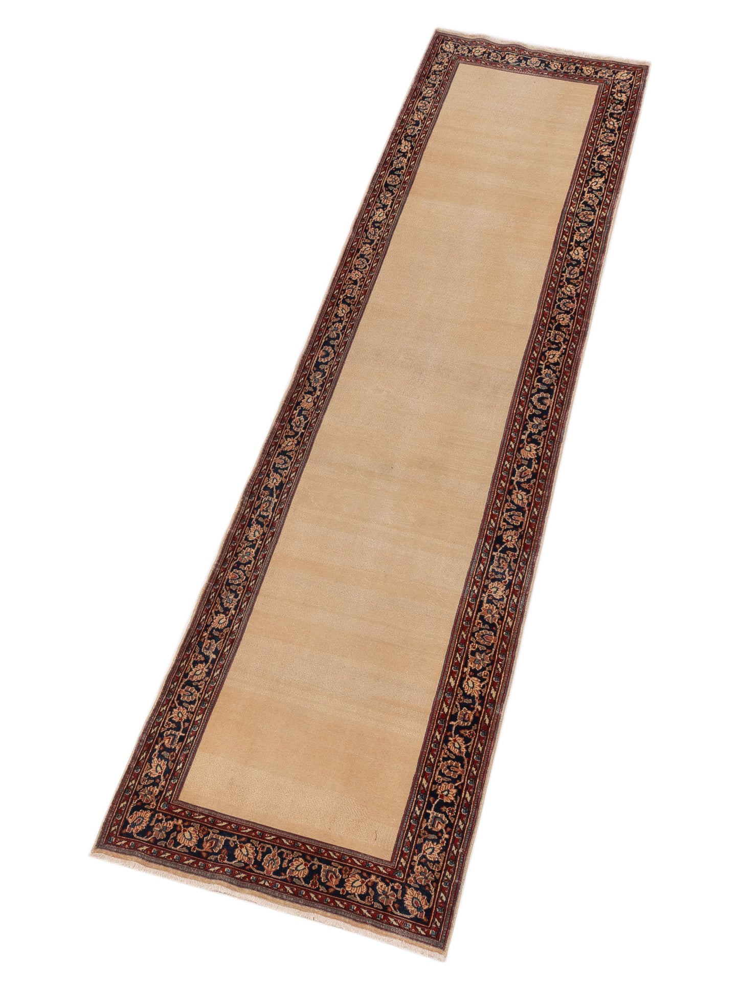 Persian 147688 Ivory Navy 3x12.10 Hand Knotted Rug