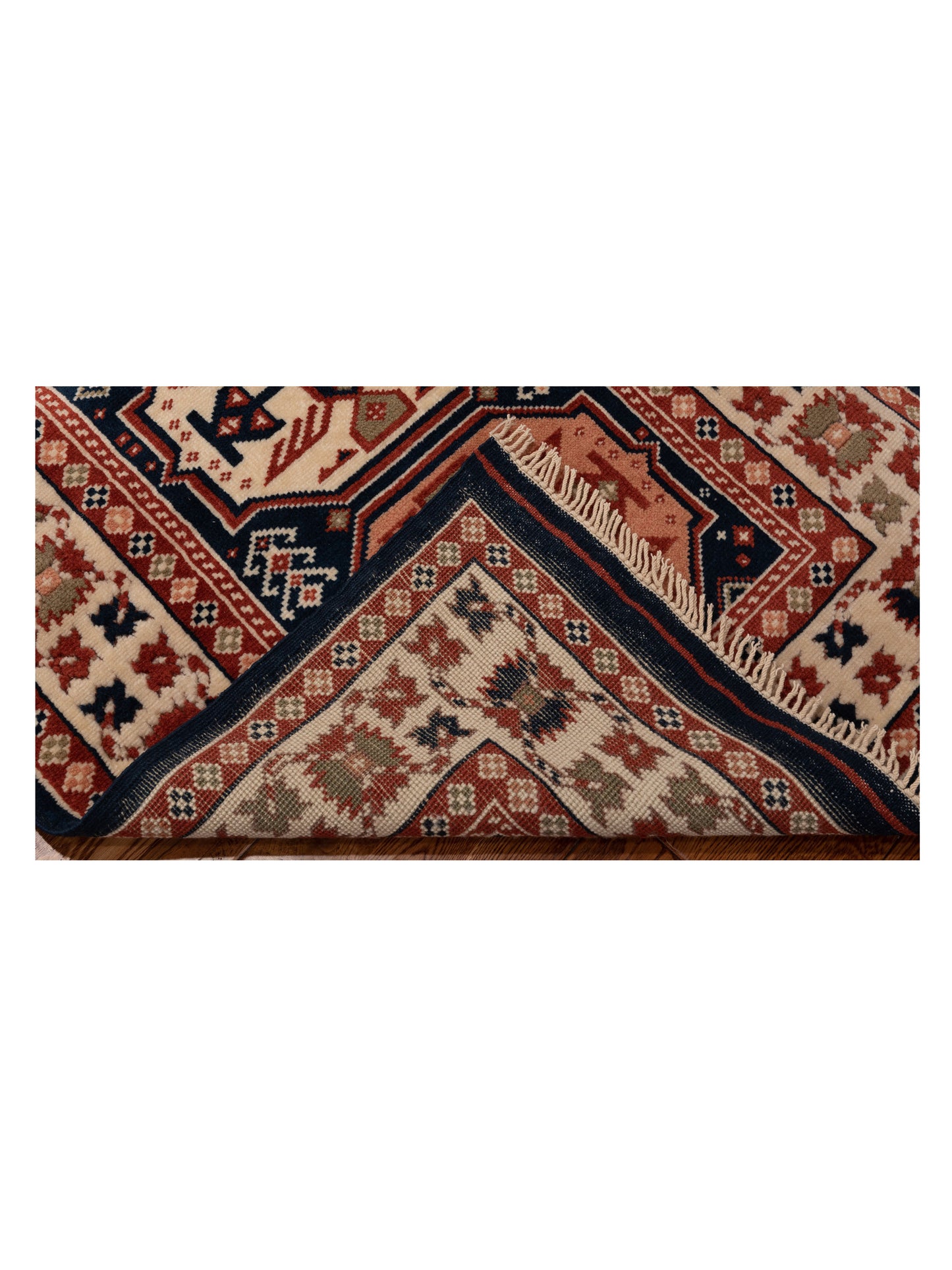 Turkish Shirwan 148399 Navy Ivory 3x4.5 Hand Knotted Rug