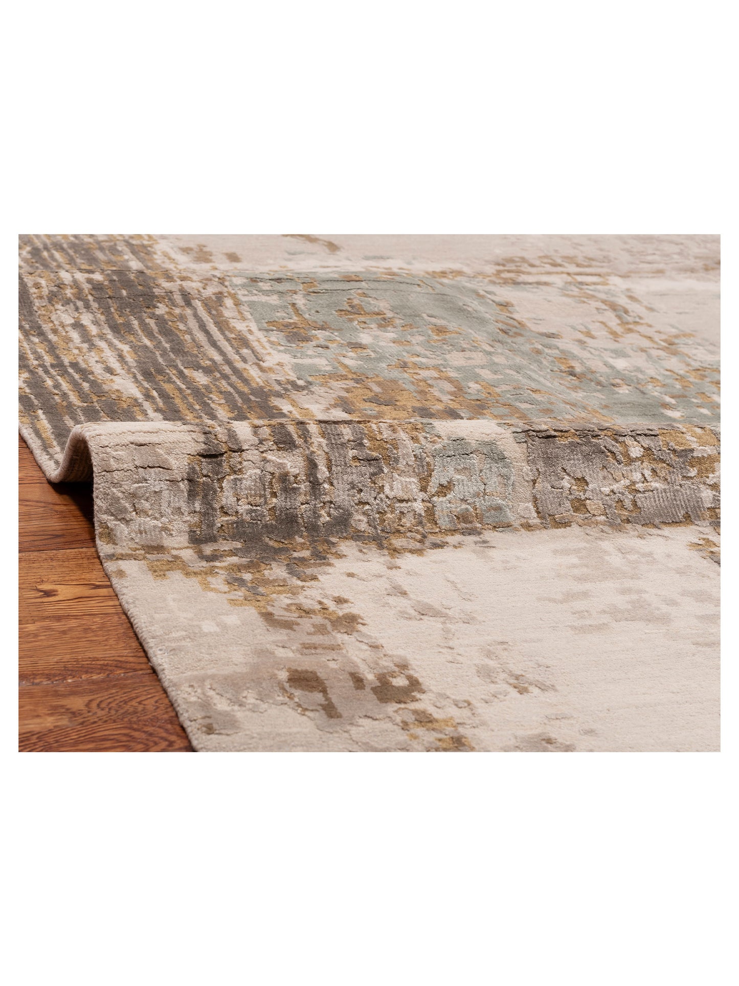 Tibetino 152940 Ivory Light Brown 8x10.1 Hand Knotted Rug
