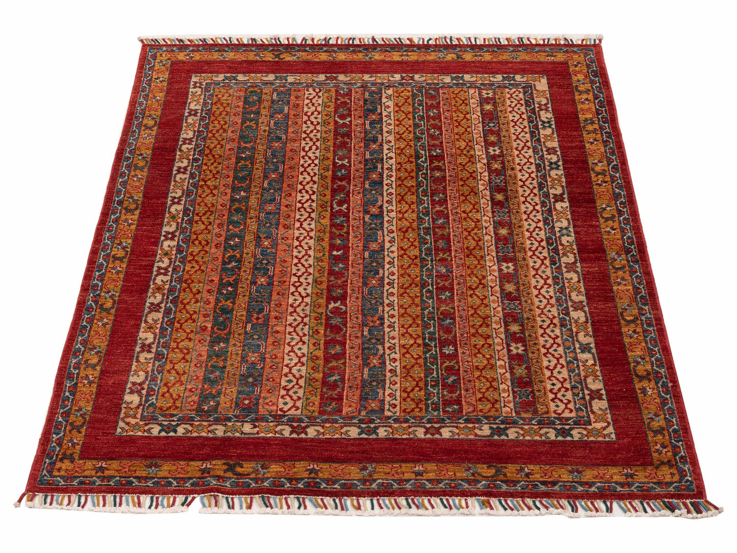Shawl 152030 Multi Multi 4.11x6.5 Hand Knotted Rug
