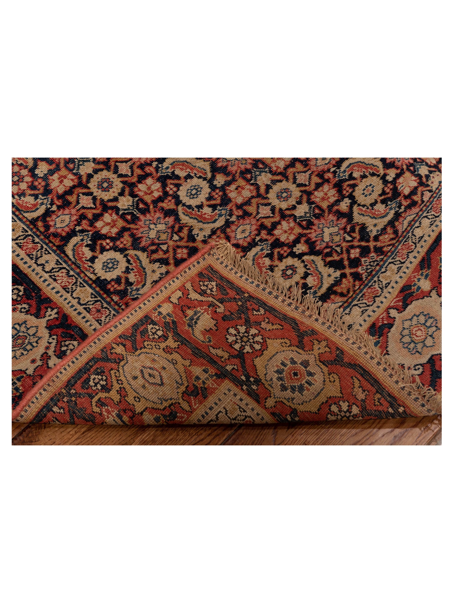 Antique Caucasian 108077 Navy Pink 6.2x14.5 Hand Knotted Rug