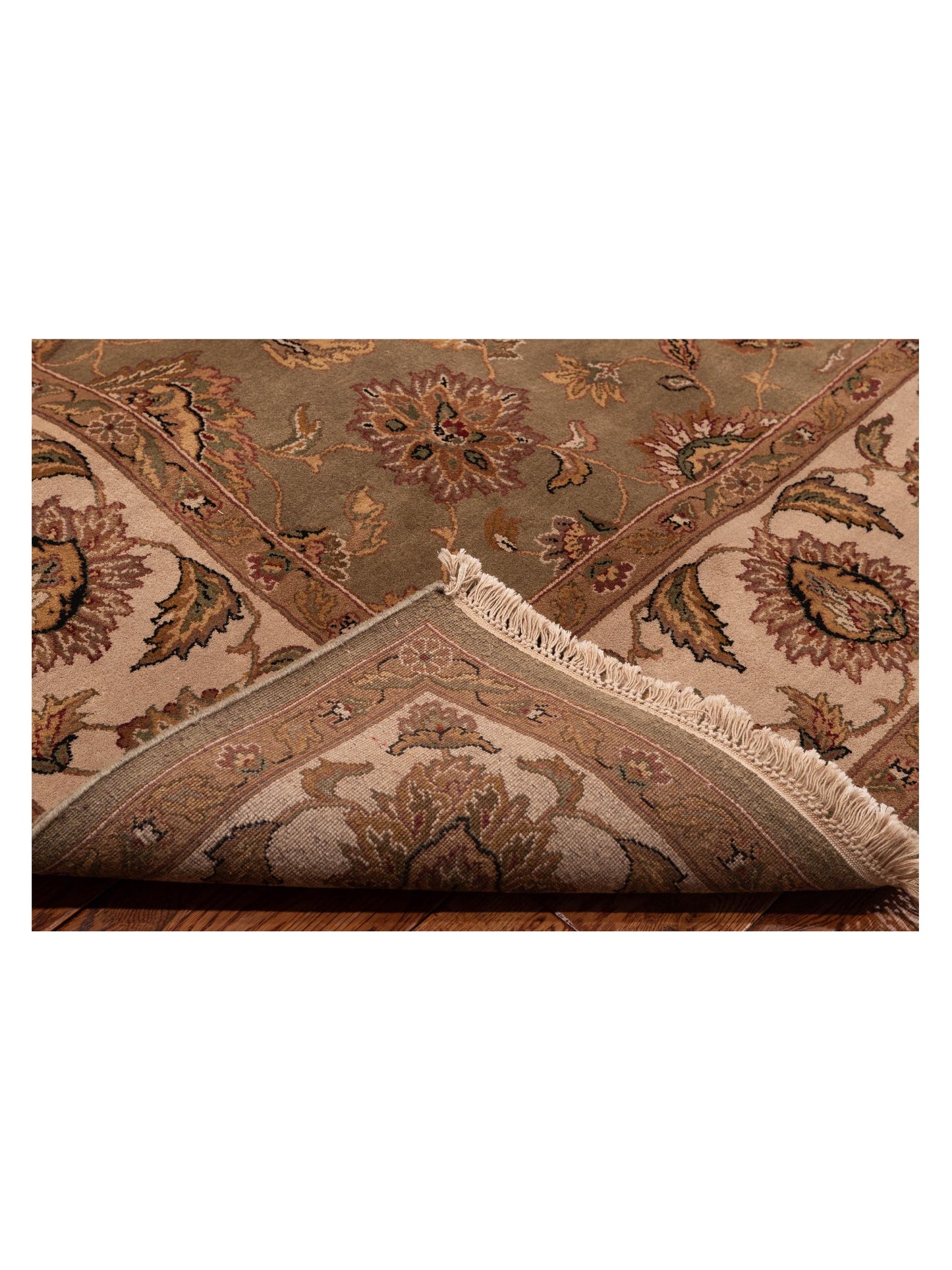 Jahan 98893 Green Ivory 9.2x12.2 Hand Knotted Rug
