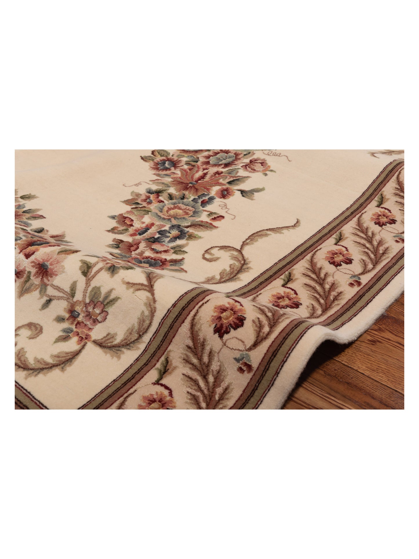 Magnolia Silk 89884 Ivory Beige 6.7x9.6 Hand Knotted Rug