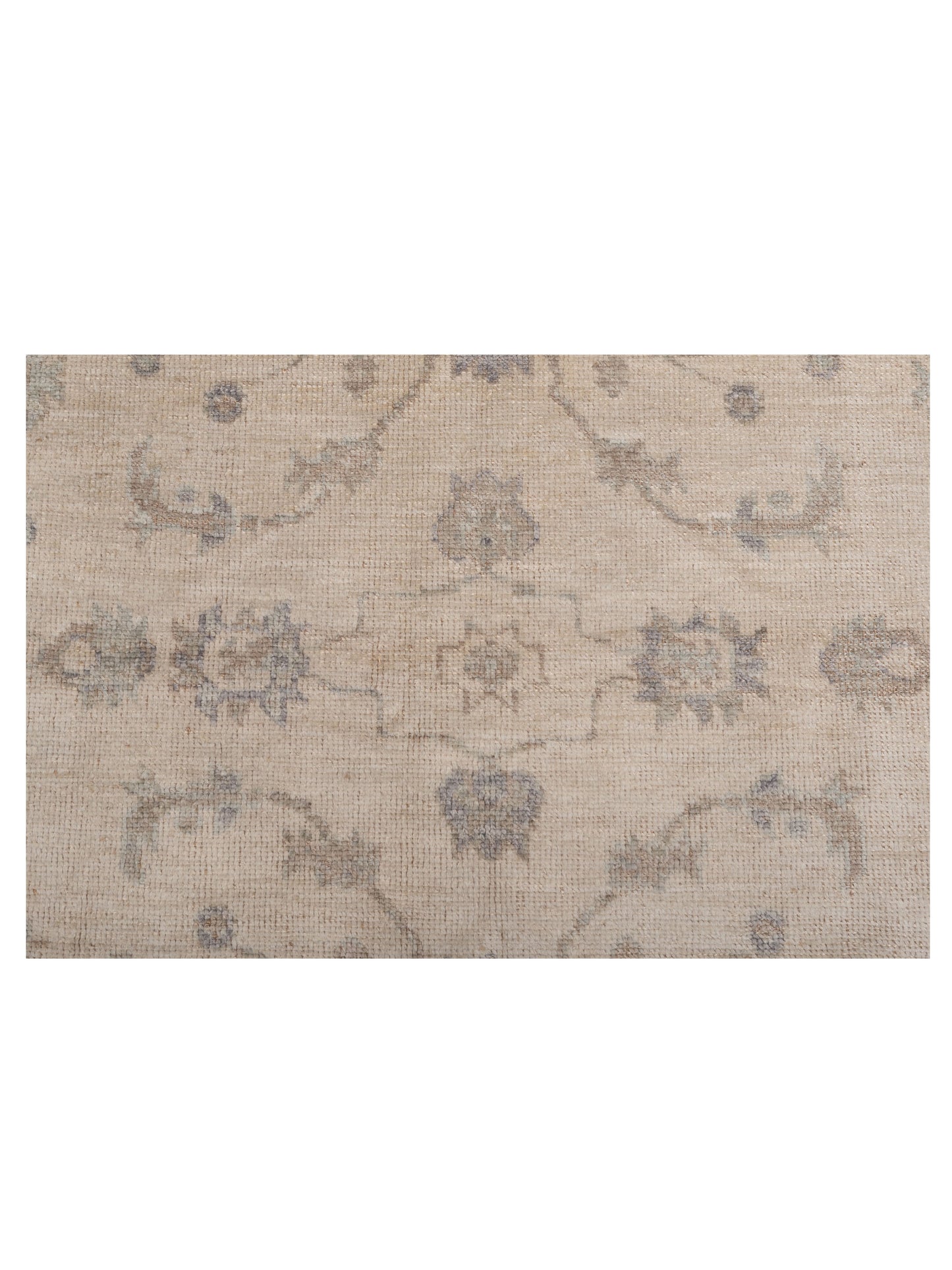 Angora Oushak 150209 Ivory Ivory 5x6.7 Hand Knotted Rug