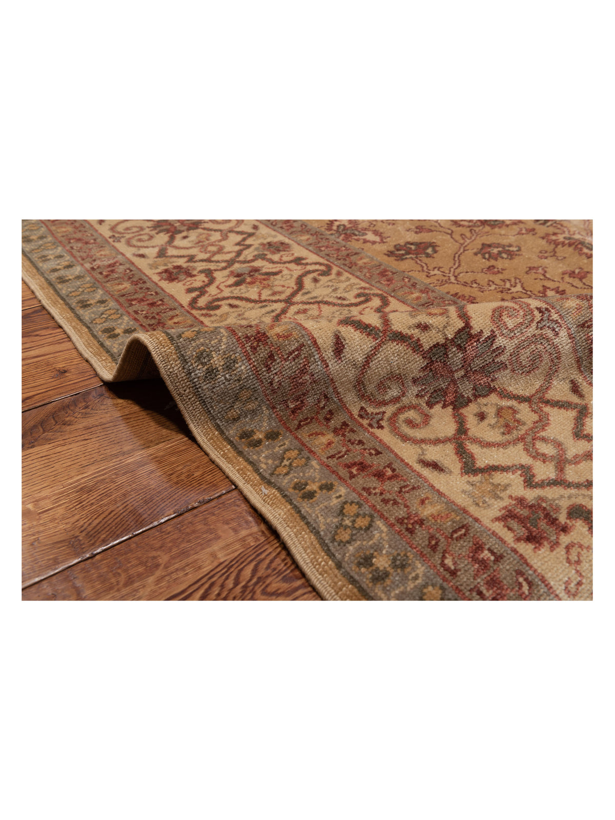 Antique Loom 107958 Gold Ivory 8.3x10.9 Hand Knotted Rug
