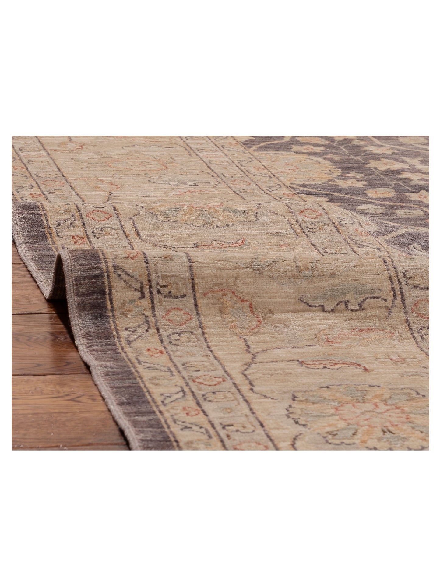 Sultan 156034 Purple Beige 9.2x11.11 Hand Knotted Rug